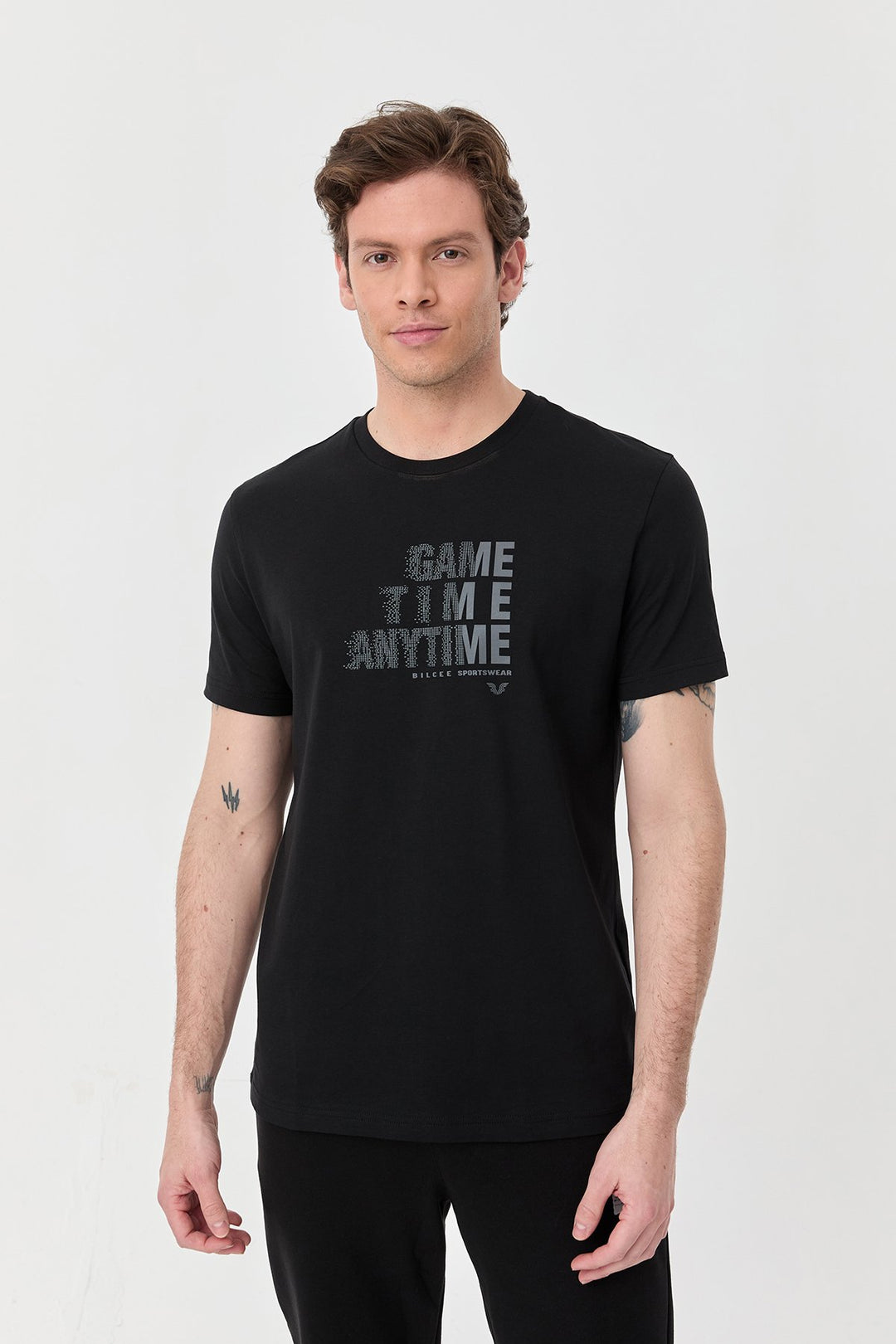 Herren Bedrucktes Baumwoll-T-Shirt