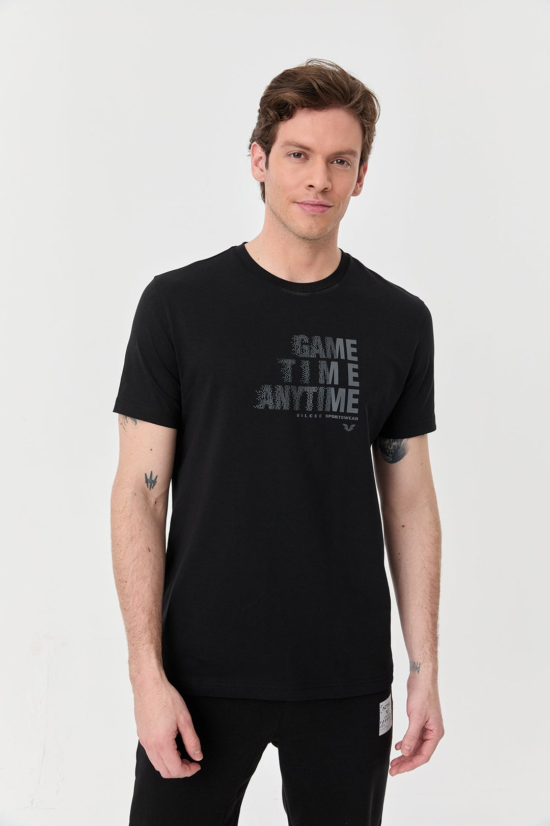 Herren Bedrucktes Baumwoll-T-Shirt