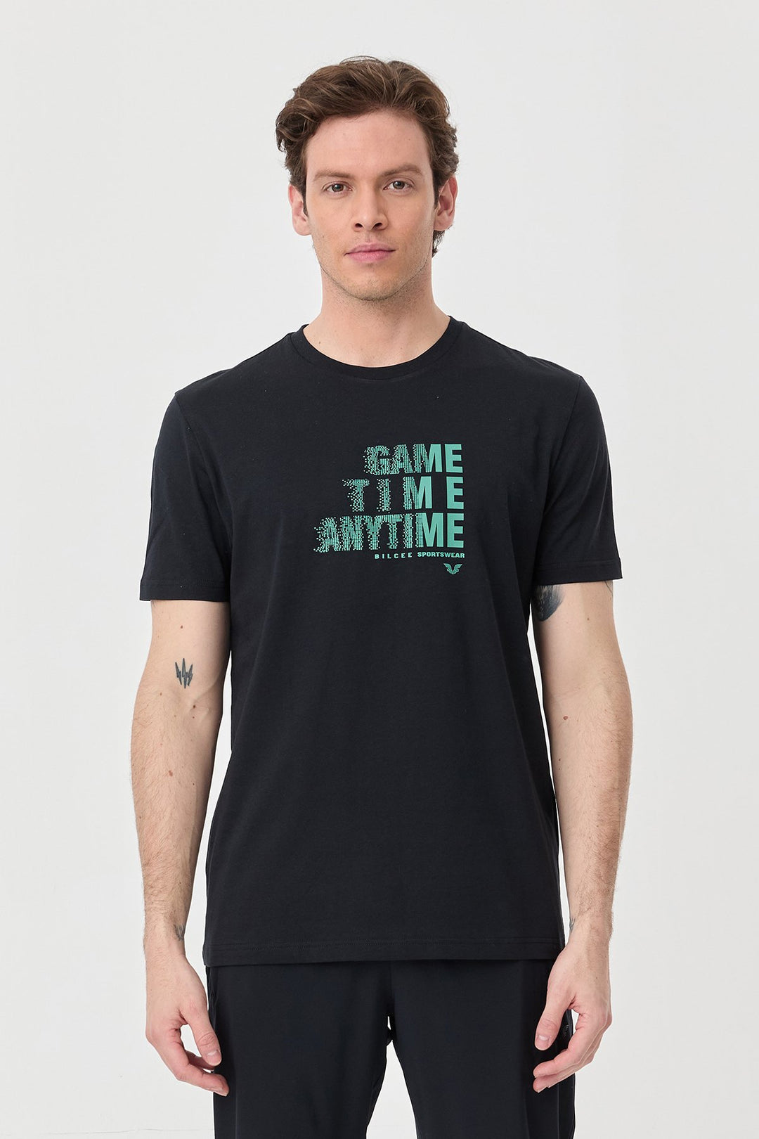 Herren Bedrucktes Baumwoll-T-Shirt