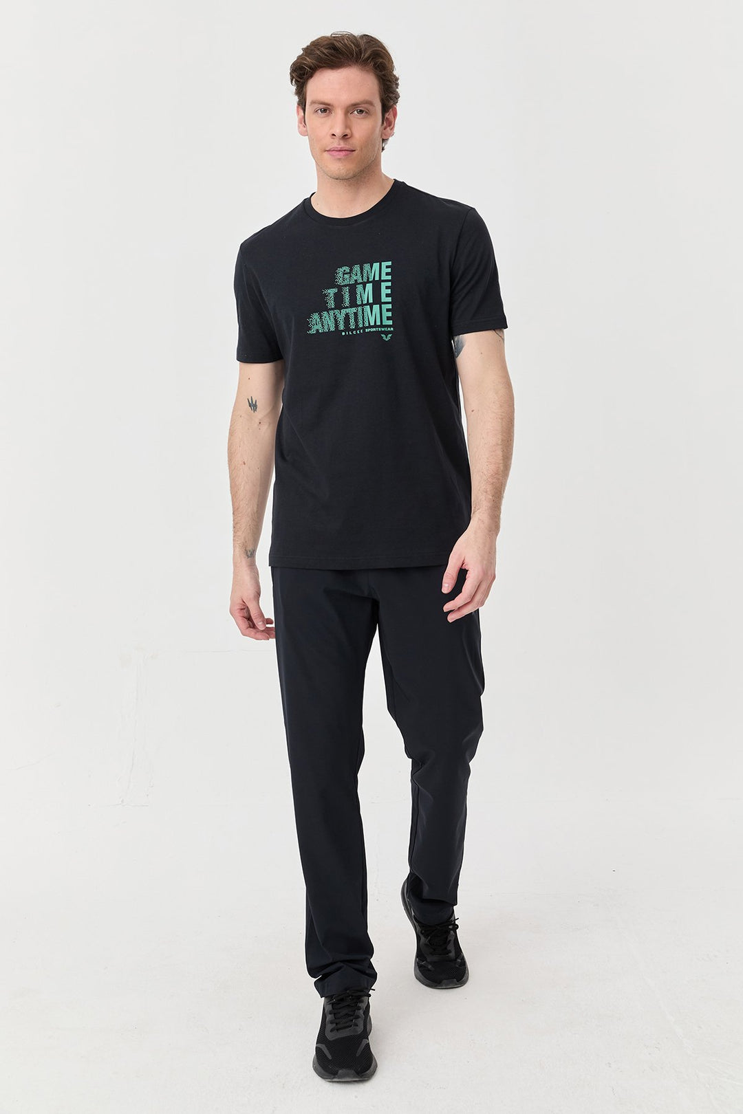 Herren Bedrucktes Baumwoll-T-Shirt