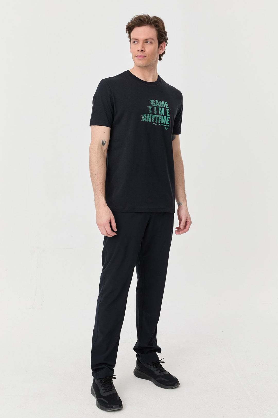 Herren Bedrucktes Baumwoll-T-Shirt