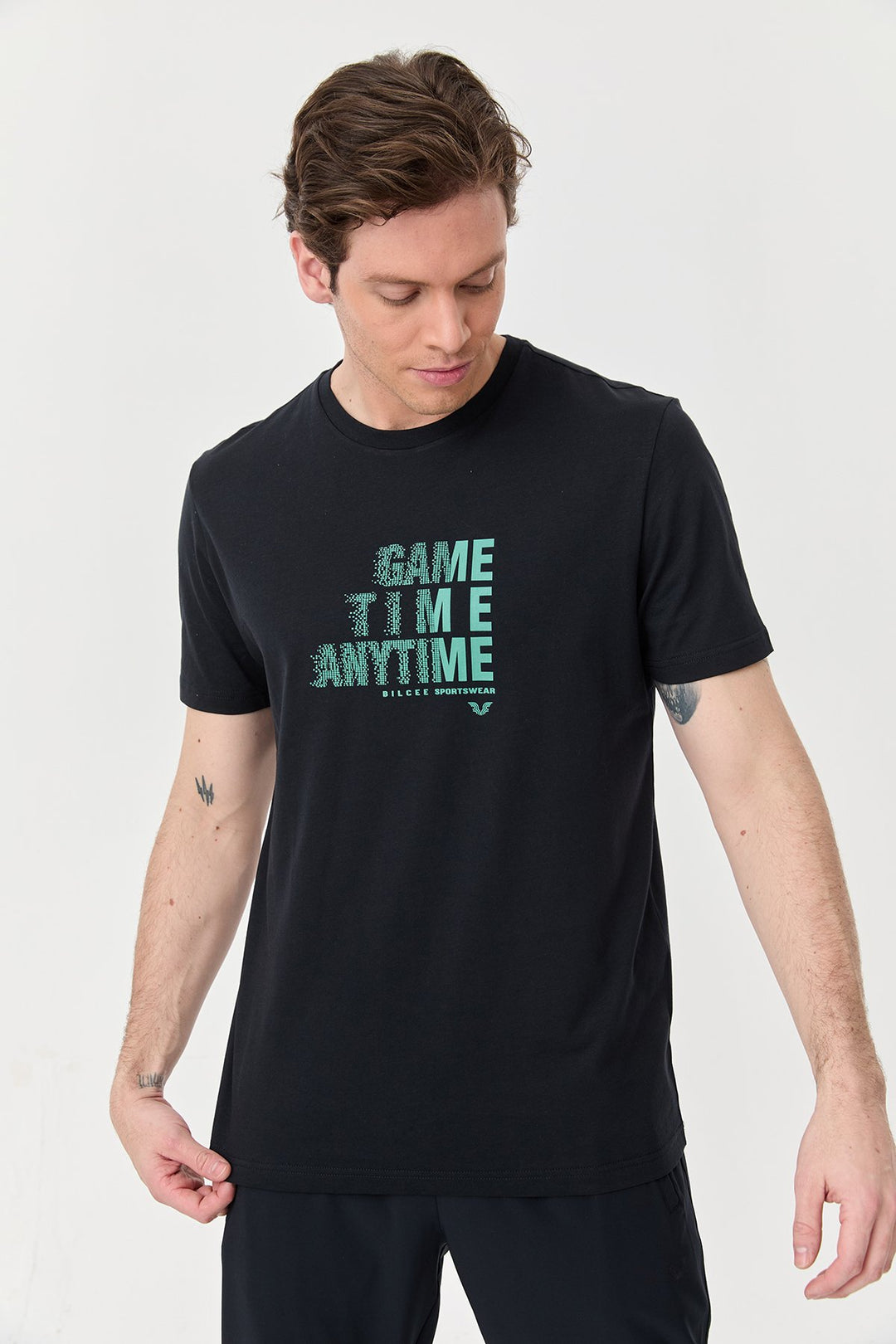 Herren Bedrucktes Baumwoll-T-Shirt