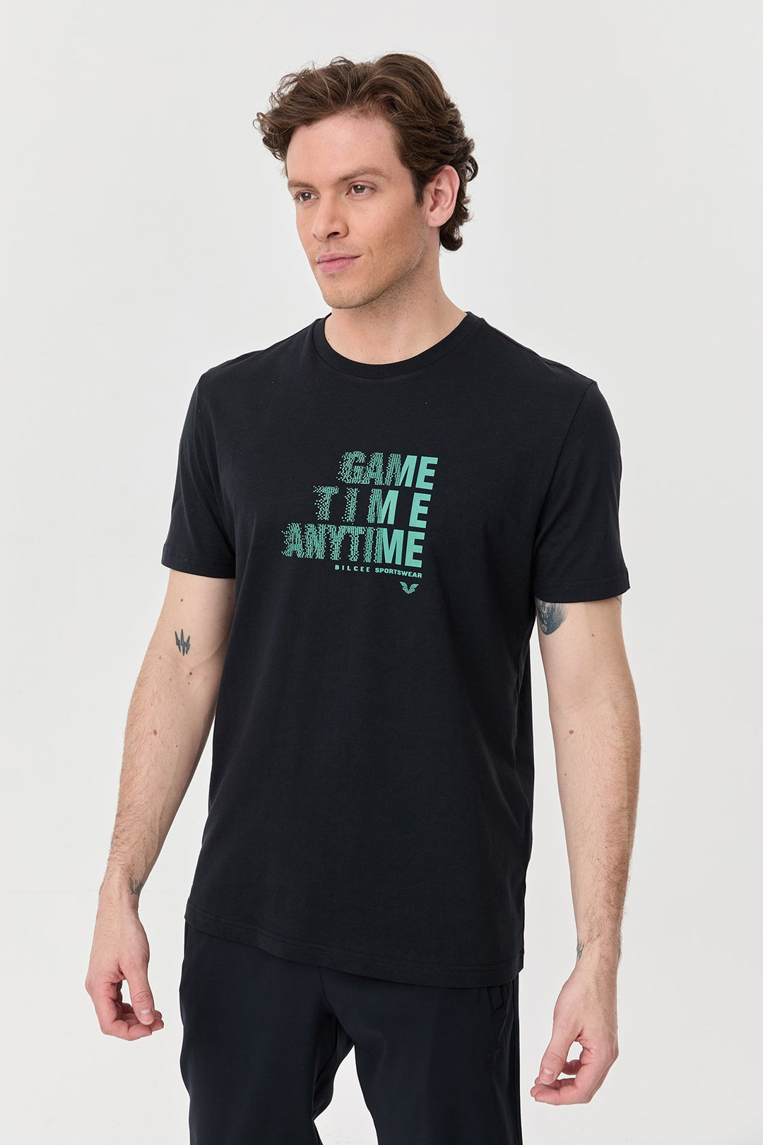 Herren Bedrucktes Baumwoll-T-Shirt