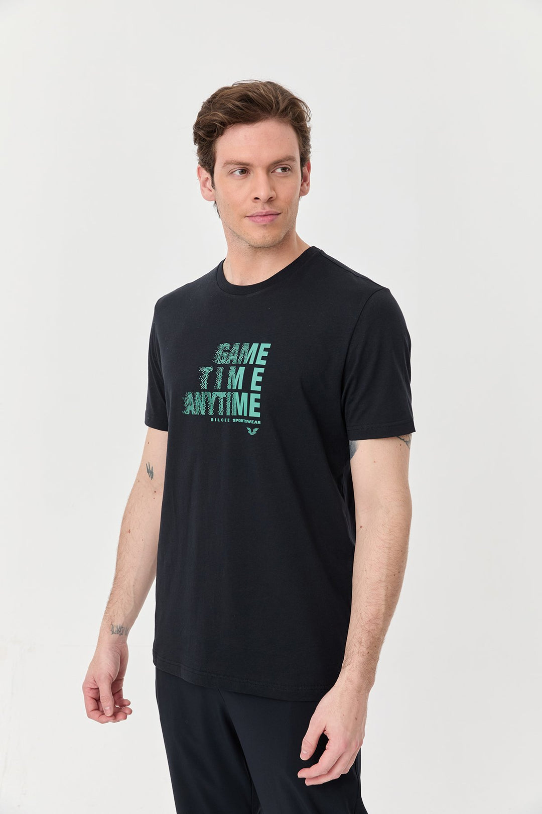 Herren Bedrucktes Baumwoll-T-Shirt