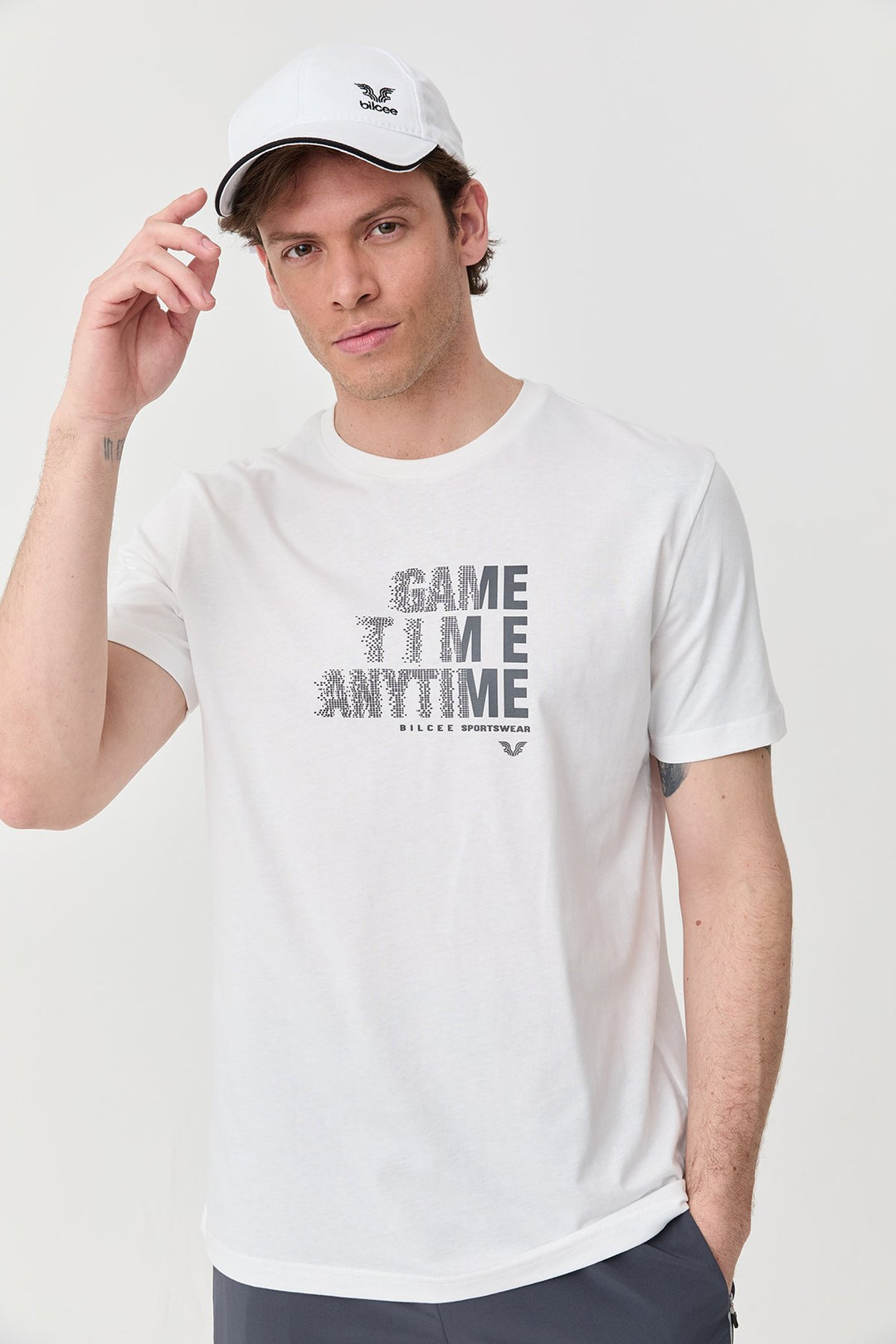 Herren Bedrucktes Baumwoll-T-Shirt