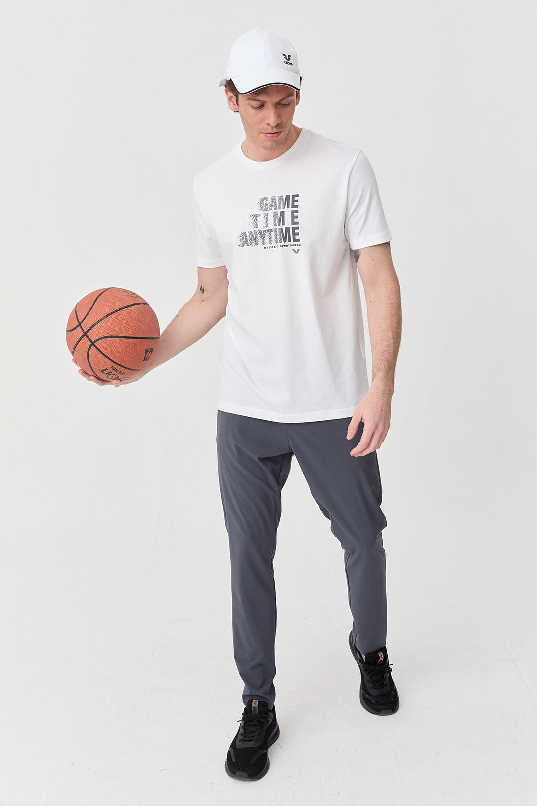 Herren Bedrucktes Baumwoll-T-Shirt