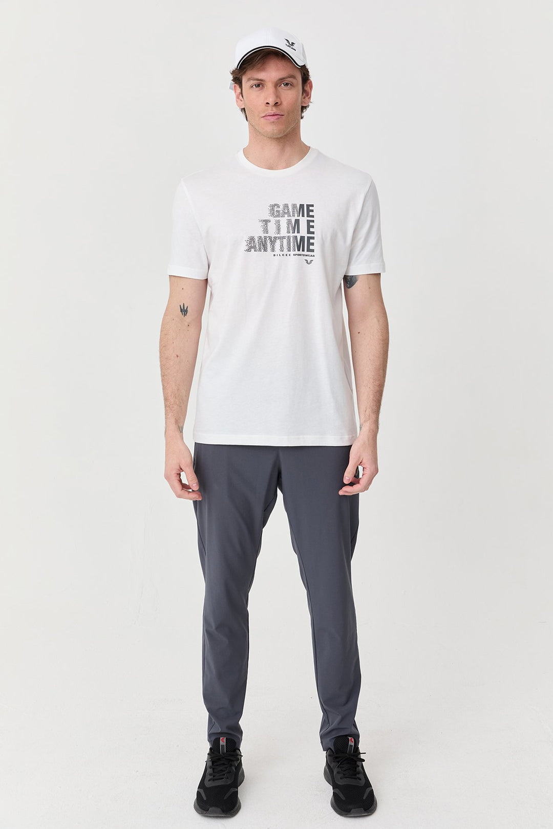 Herren Bedrucktes Baumwoll-T-Shirt