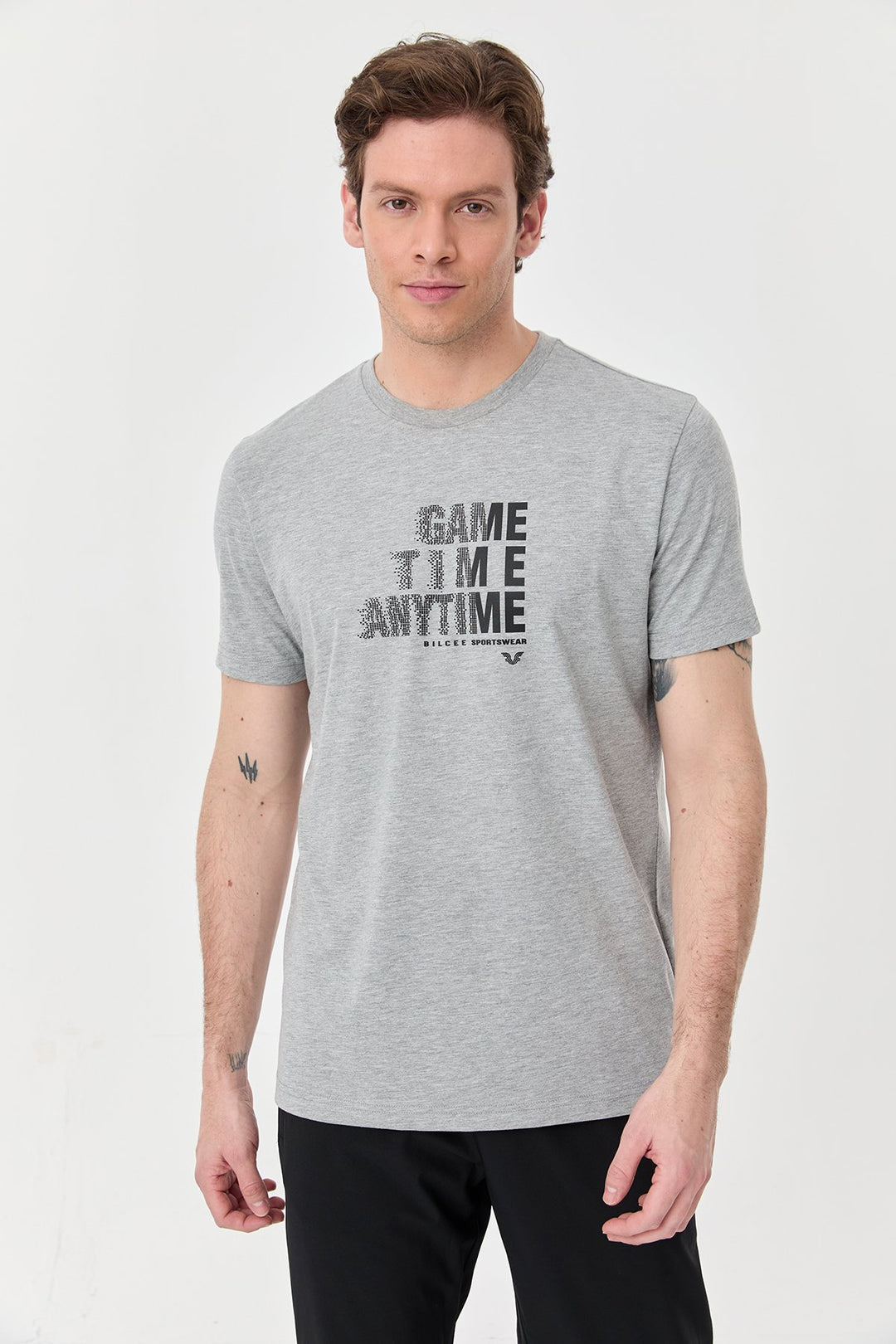 Herren Bedrucktes Baumwoll-T-Shirt