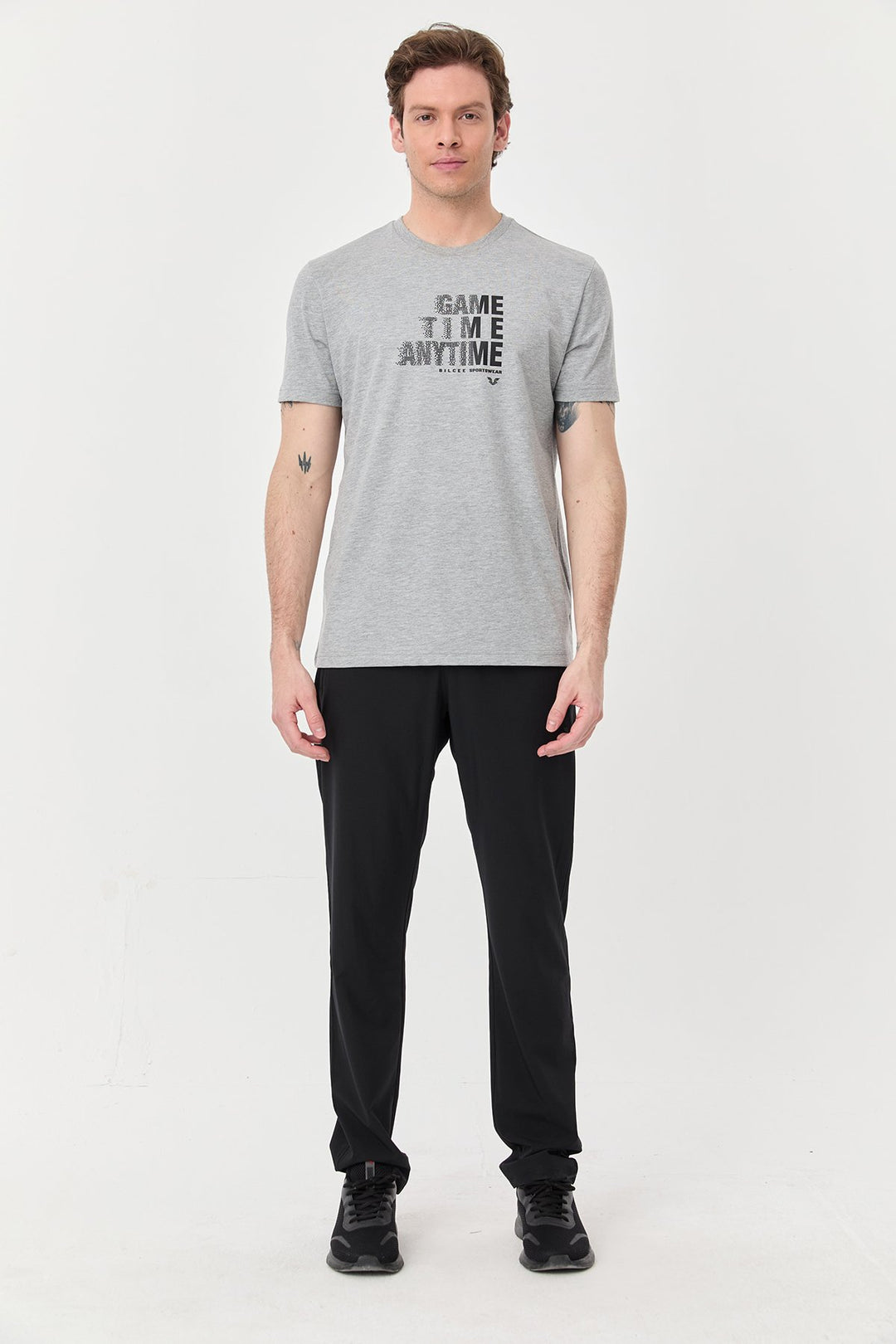 Herren Bedrucktes Baumwoll-T-Shirt