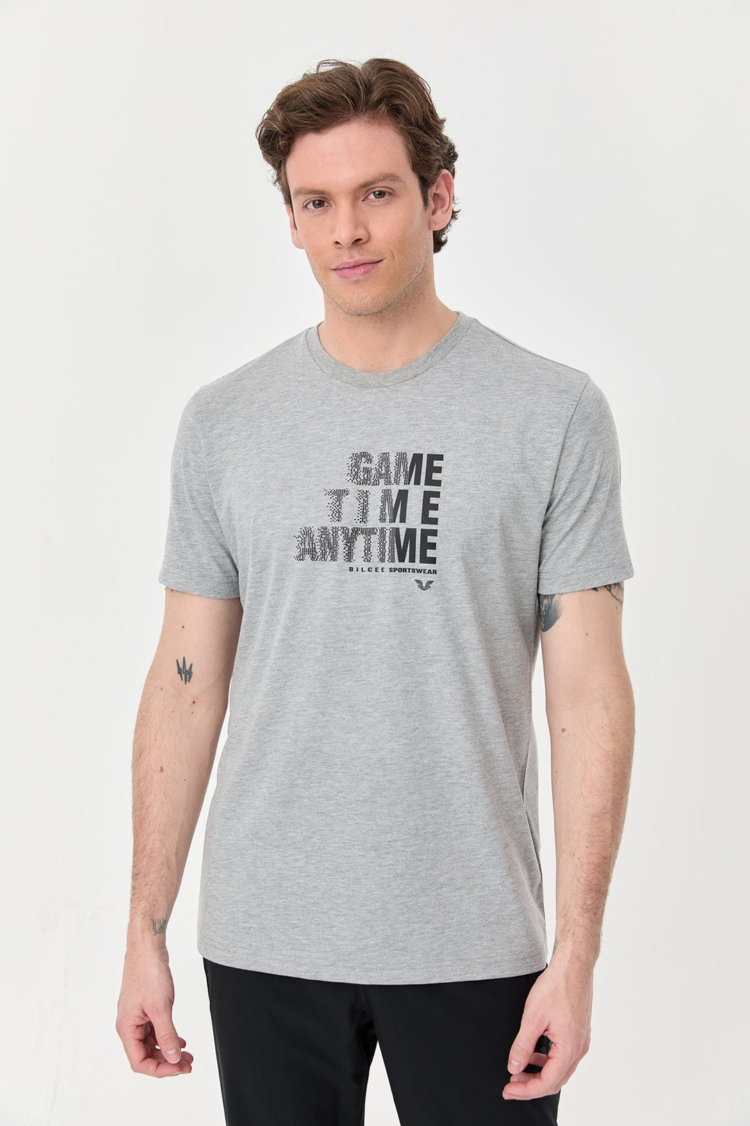 Herren Bedrucktes Baumwoll-T-Shirt