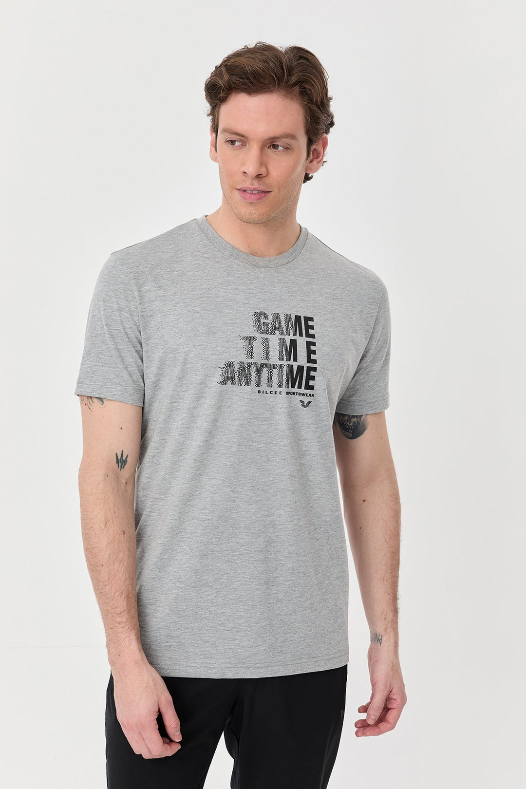 Herren Bedrucktes Baumwoll-T-Shirt