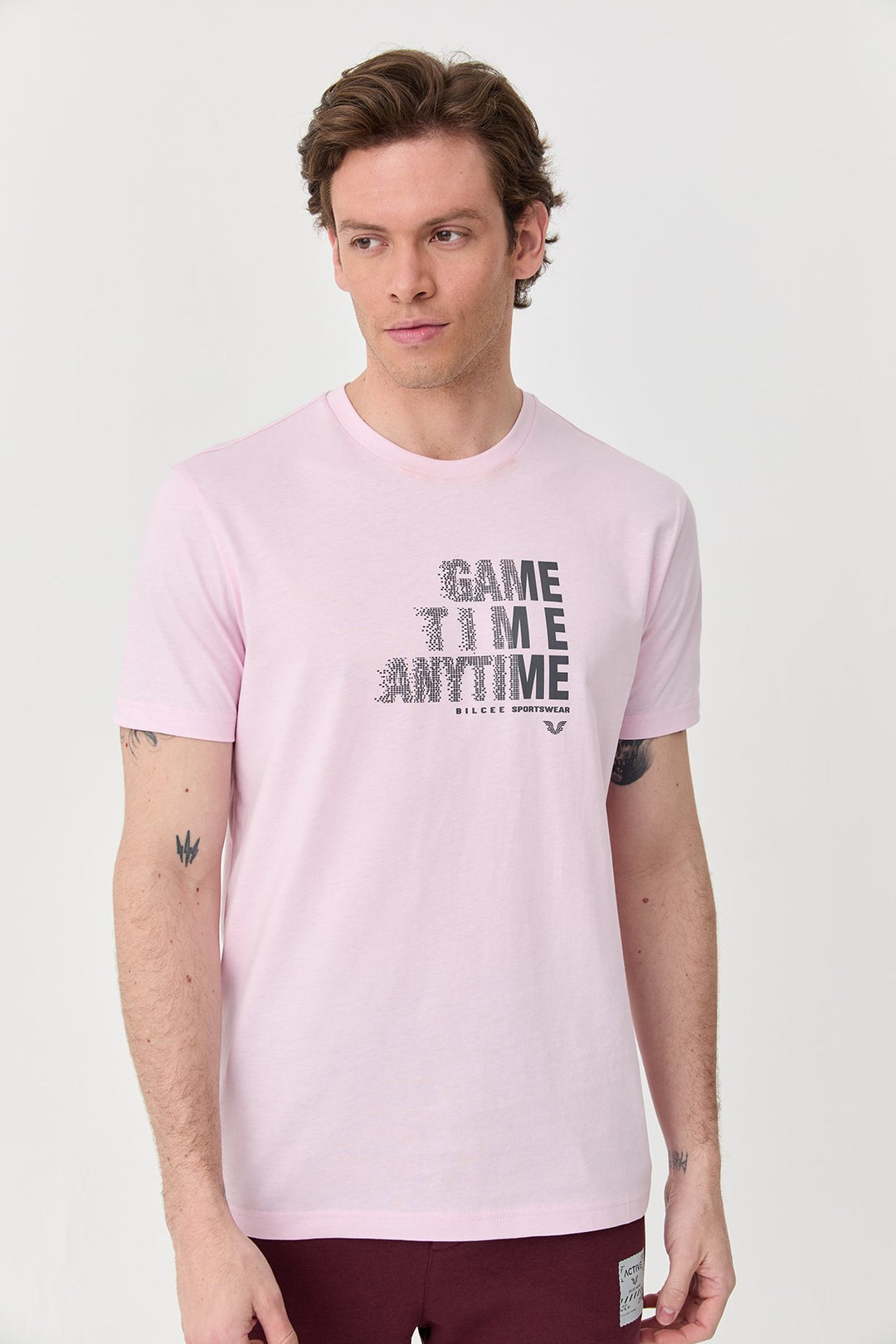 Herren Bedrucktes Baumwoll-T-Shirt