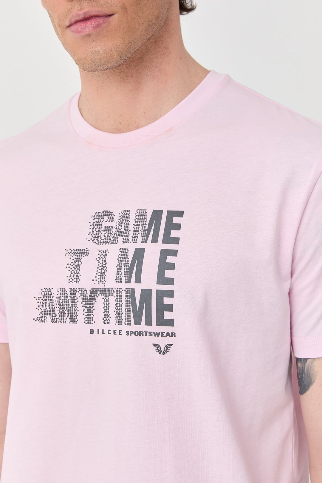 Herren Bedrucktes Baumwoll-T-Shirt