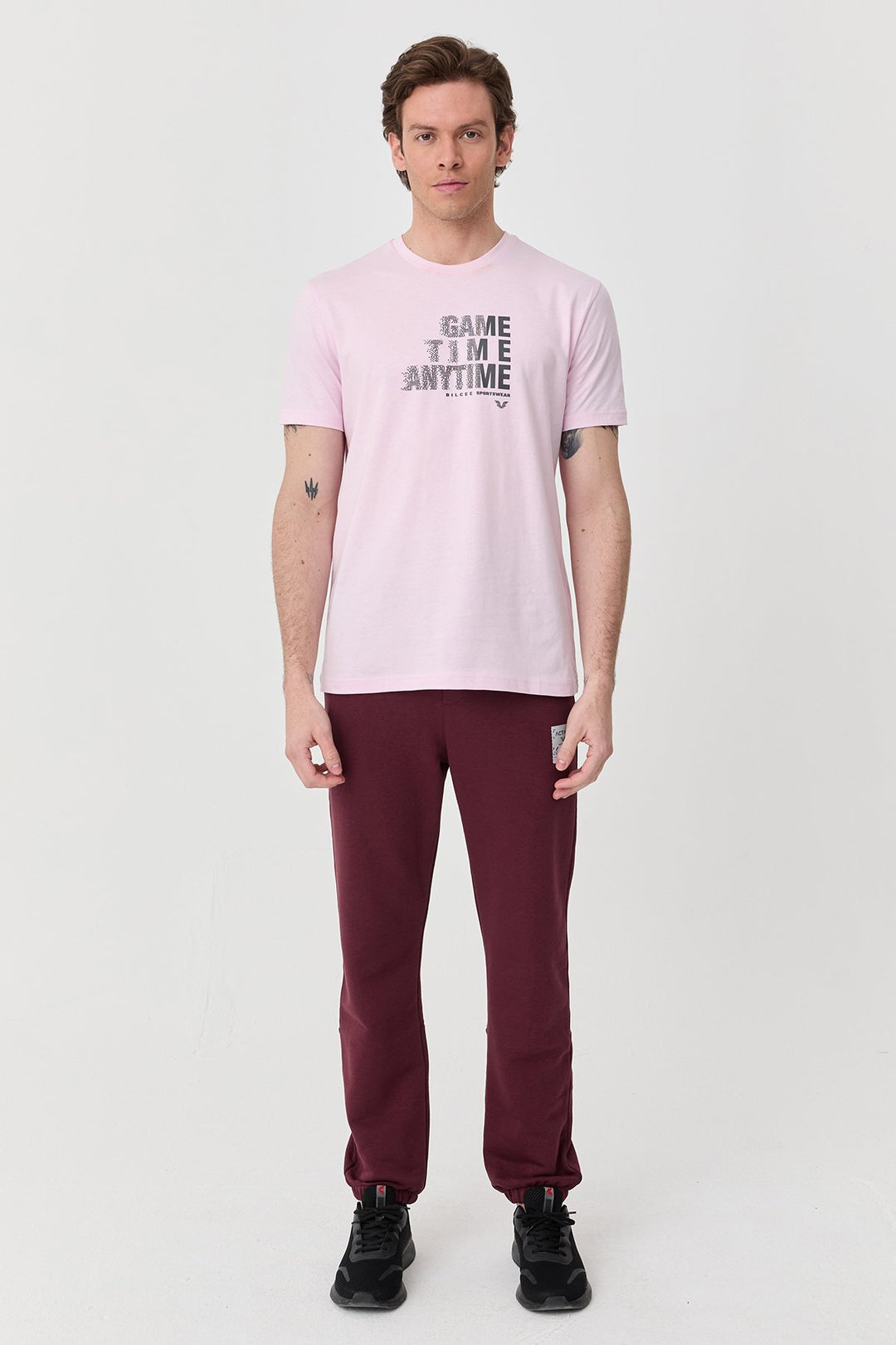 Herren Bedrucktes Baumwoll-T-Shirt