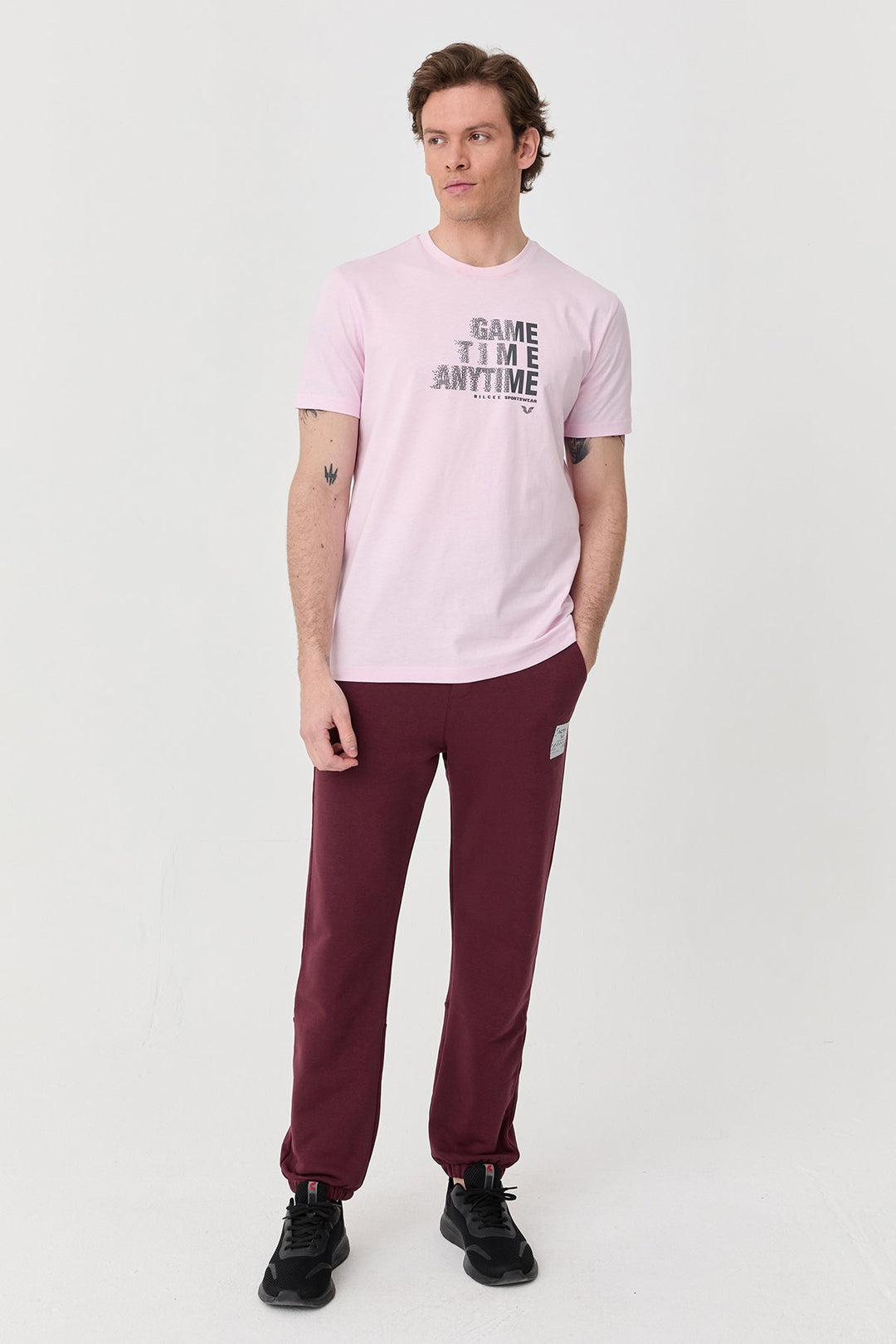 Herren Bedrucktes Baumwoll-T-Shirt