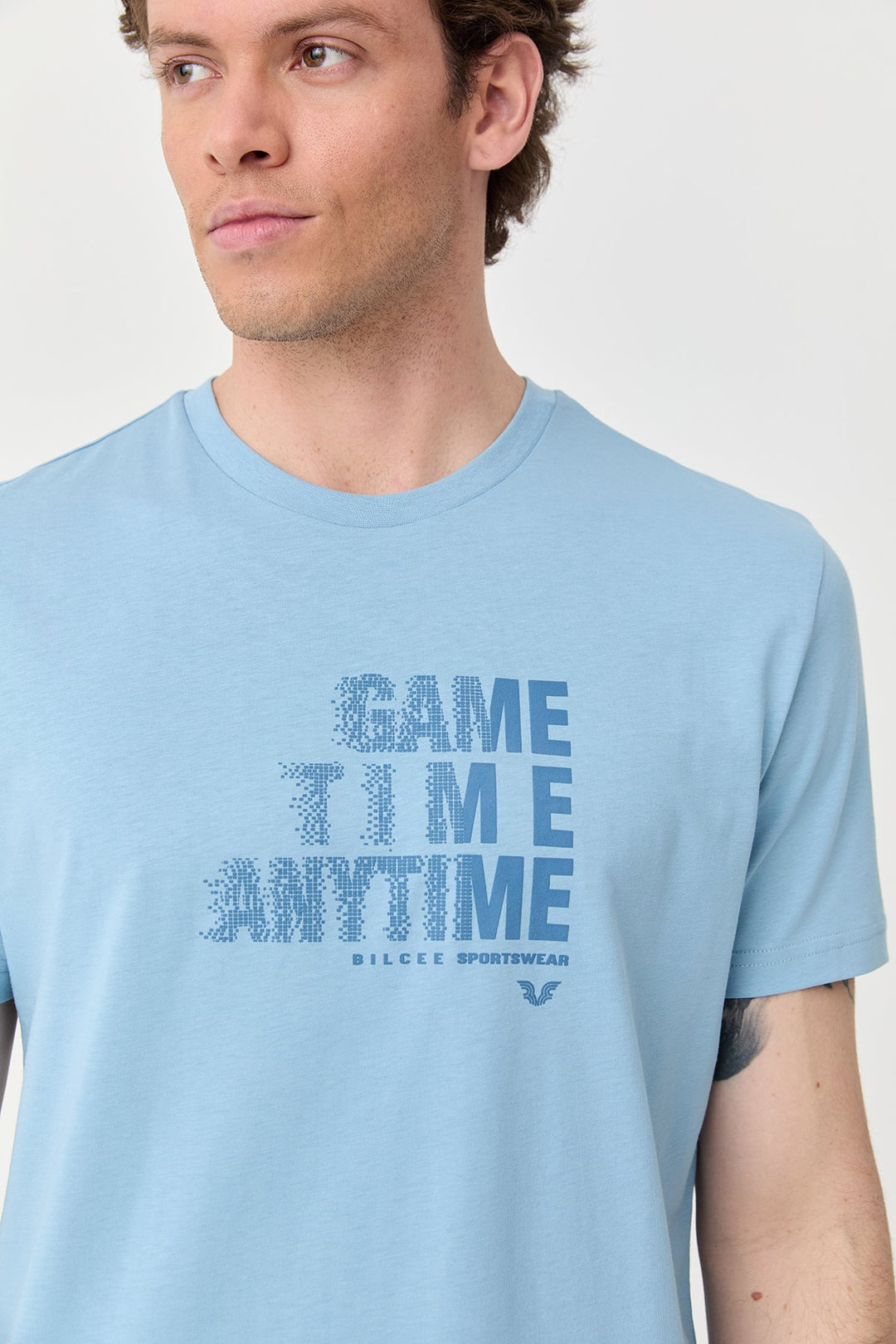 Herren Bedrucktes Baumwoll-T-Shirt