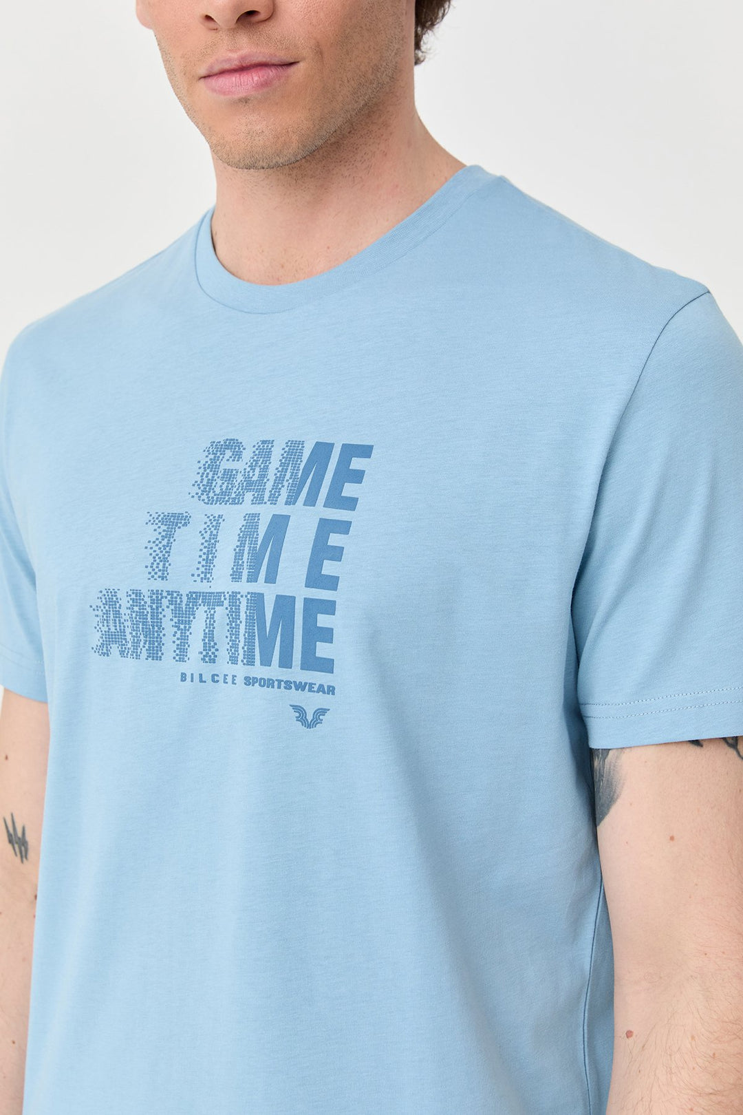 Herren Bedrucktes Baumwoll-T-Shirt