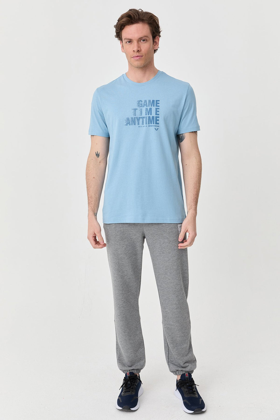 Herren Bedrucktes Baumwoll-T-Shirt