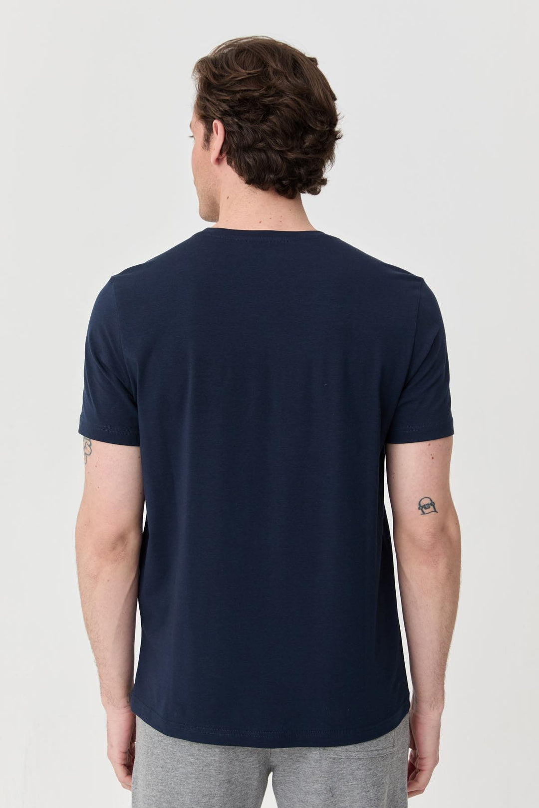 Herren bedrucktes Baumwoll Lycra T-Shirt