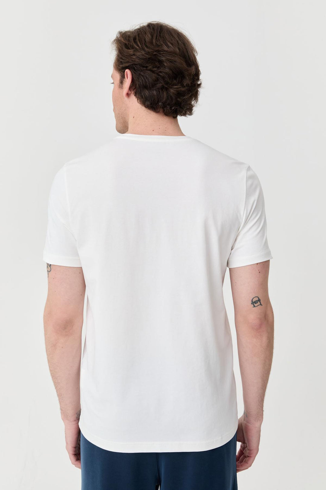 Herren bedrucktes Baumwoll Lycra T-Shirt