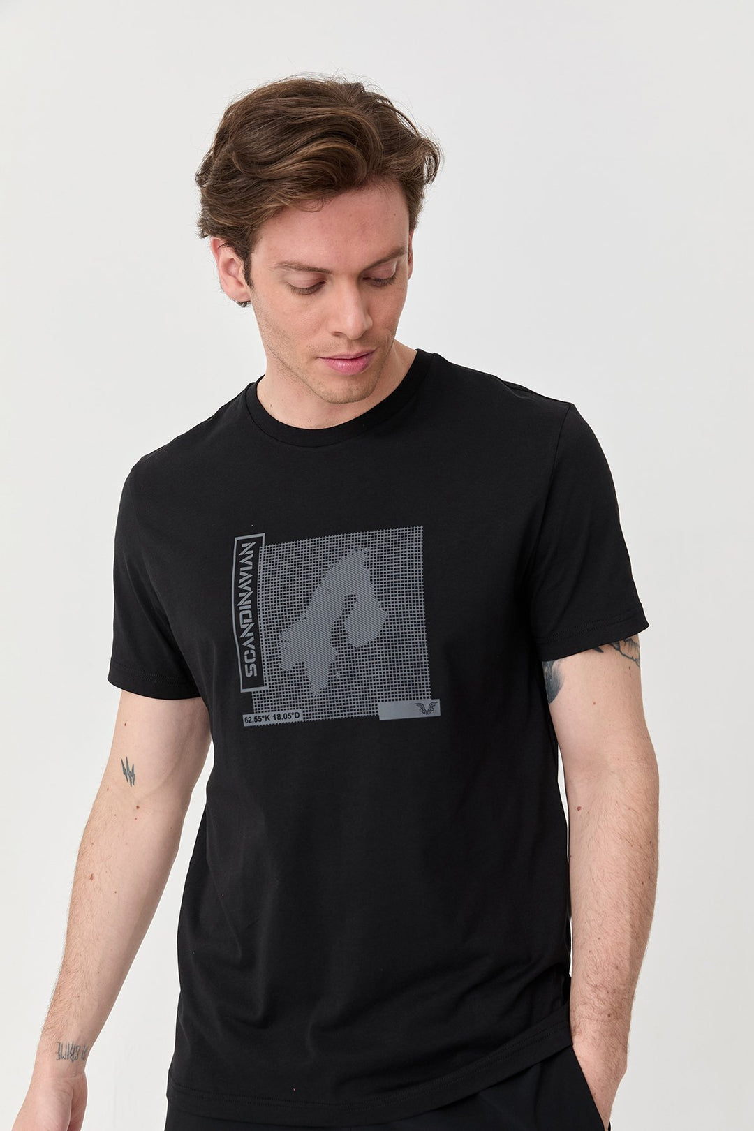 Herren Bedrucktes Baumwoll-T-Shirt