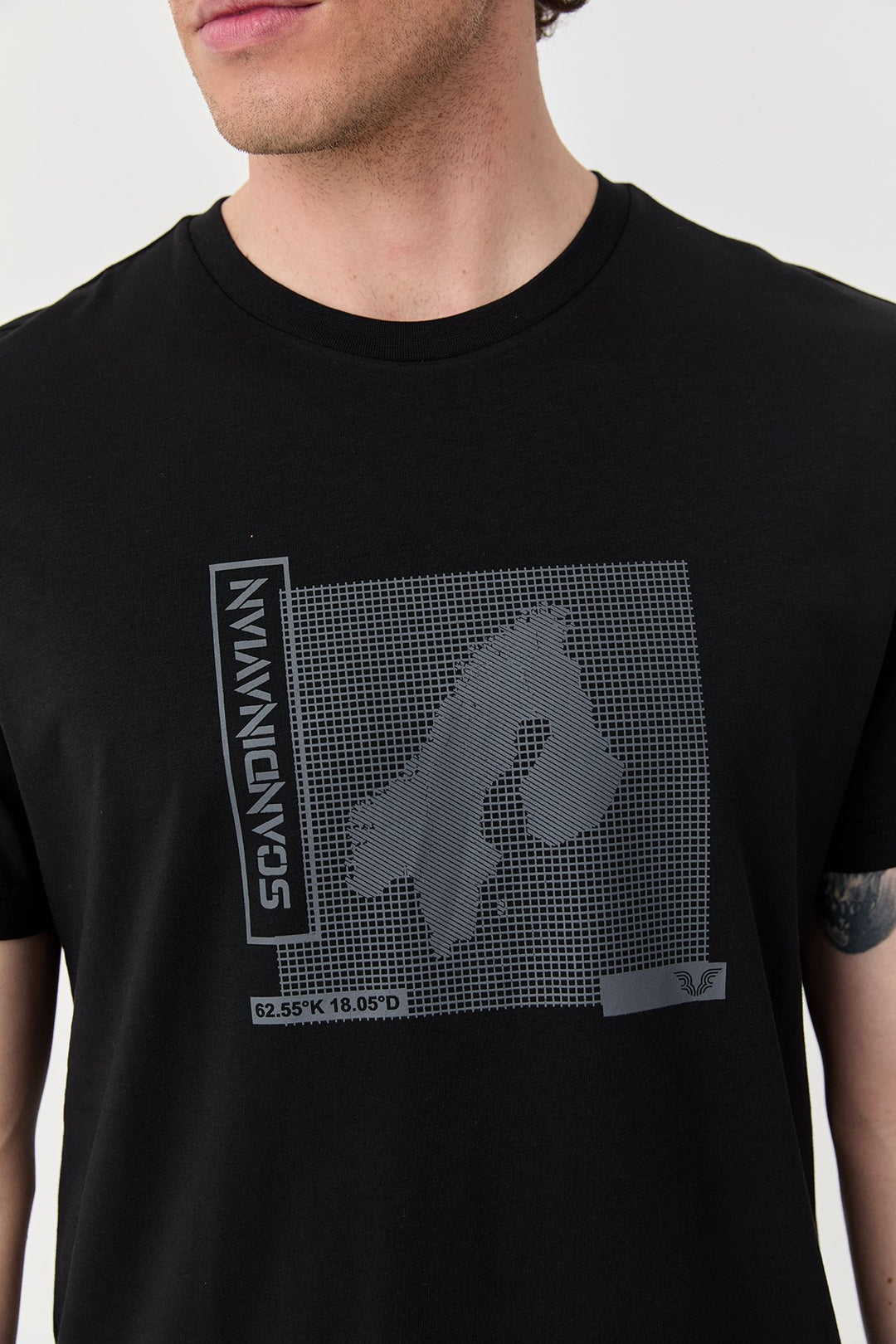 Herren Bedrucktes Baumwoll-T-Shirt