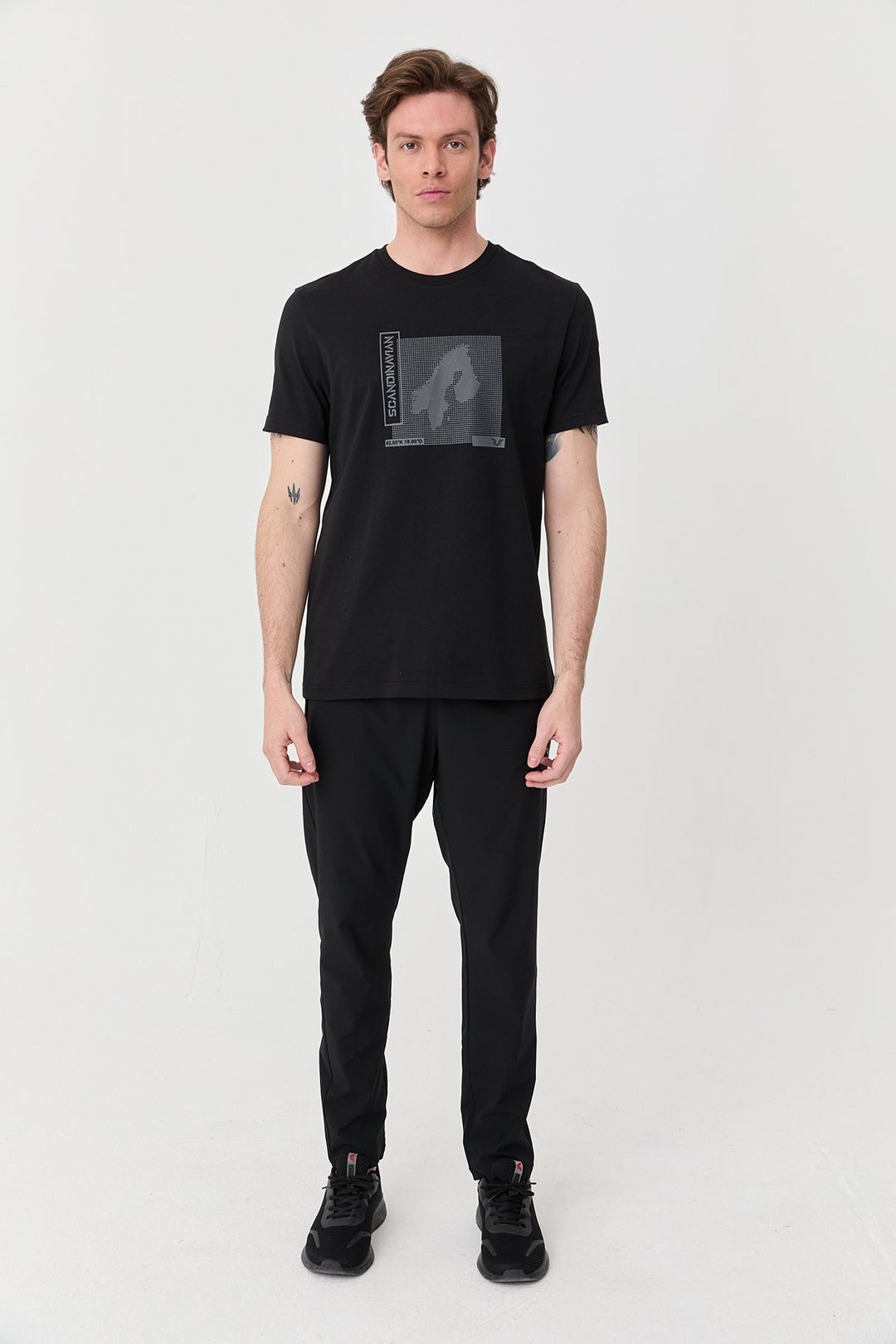 Herren Bedrucktes Baumwoll-T-Shirt