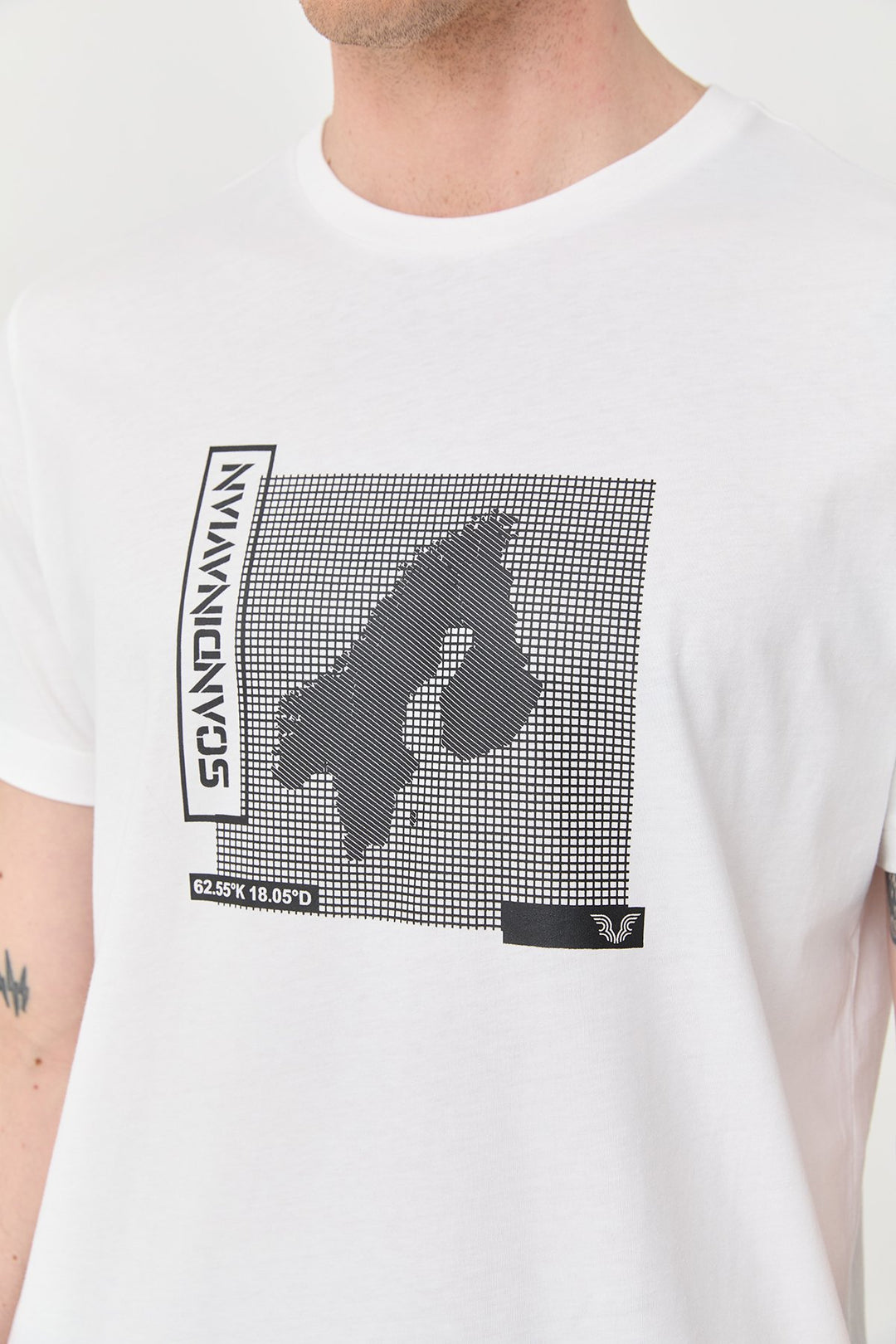 Herren Bedrucktes Baumwoll-T-Shirt