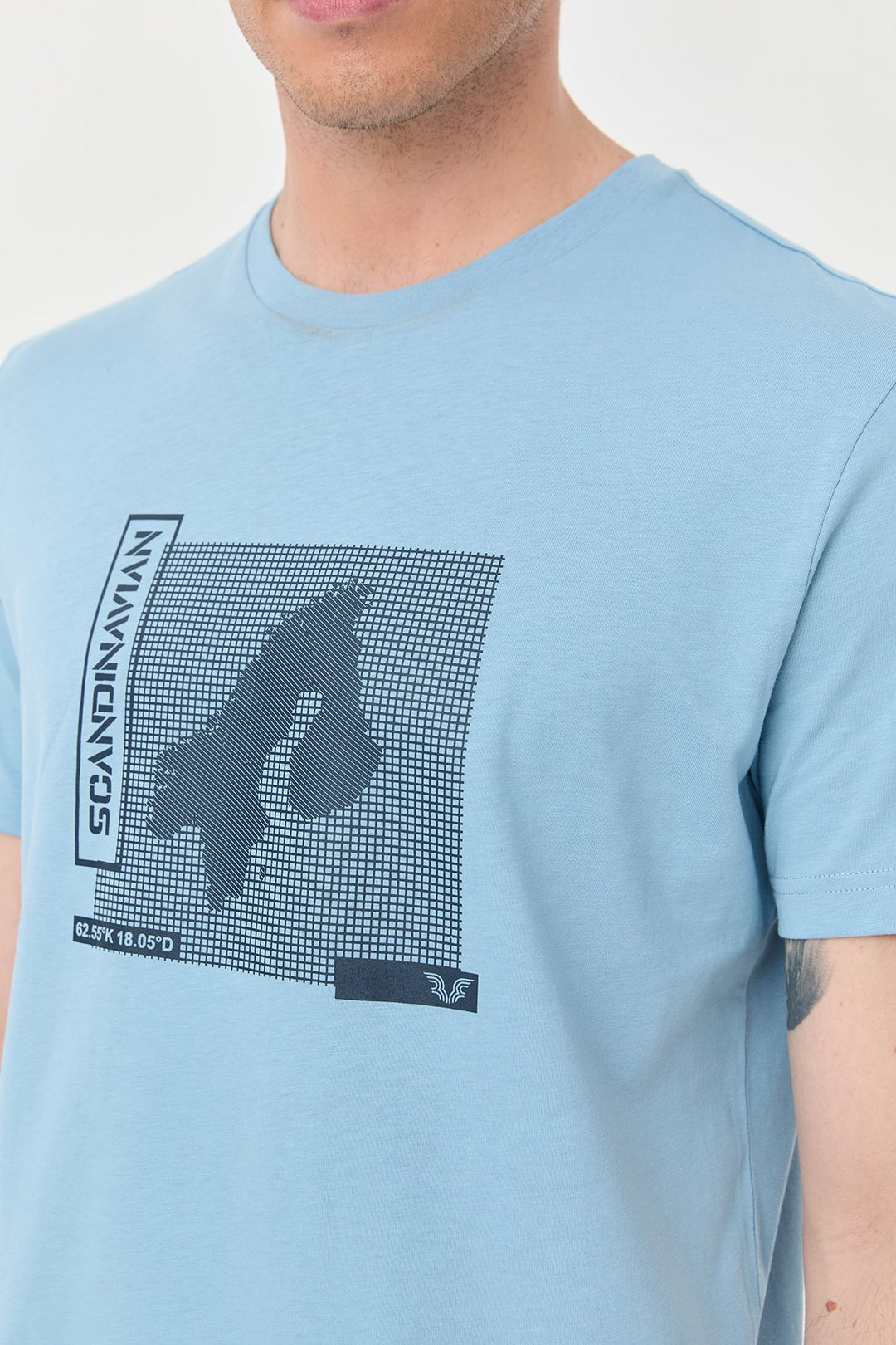 Herren Bedrucktes Baumwoll-T-Shirt