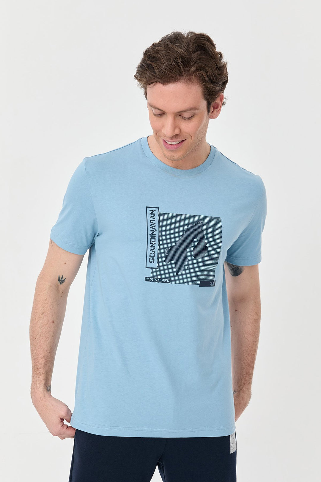 Herren Bedrucktes Baumwoll-T-Shirt