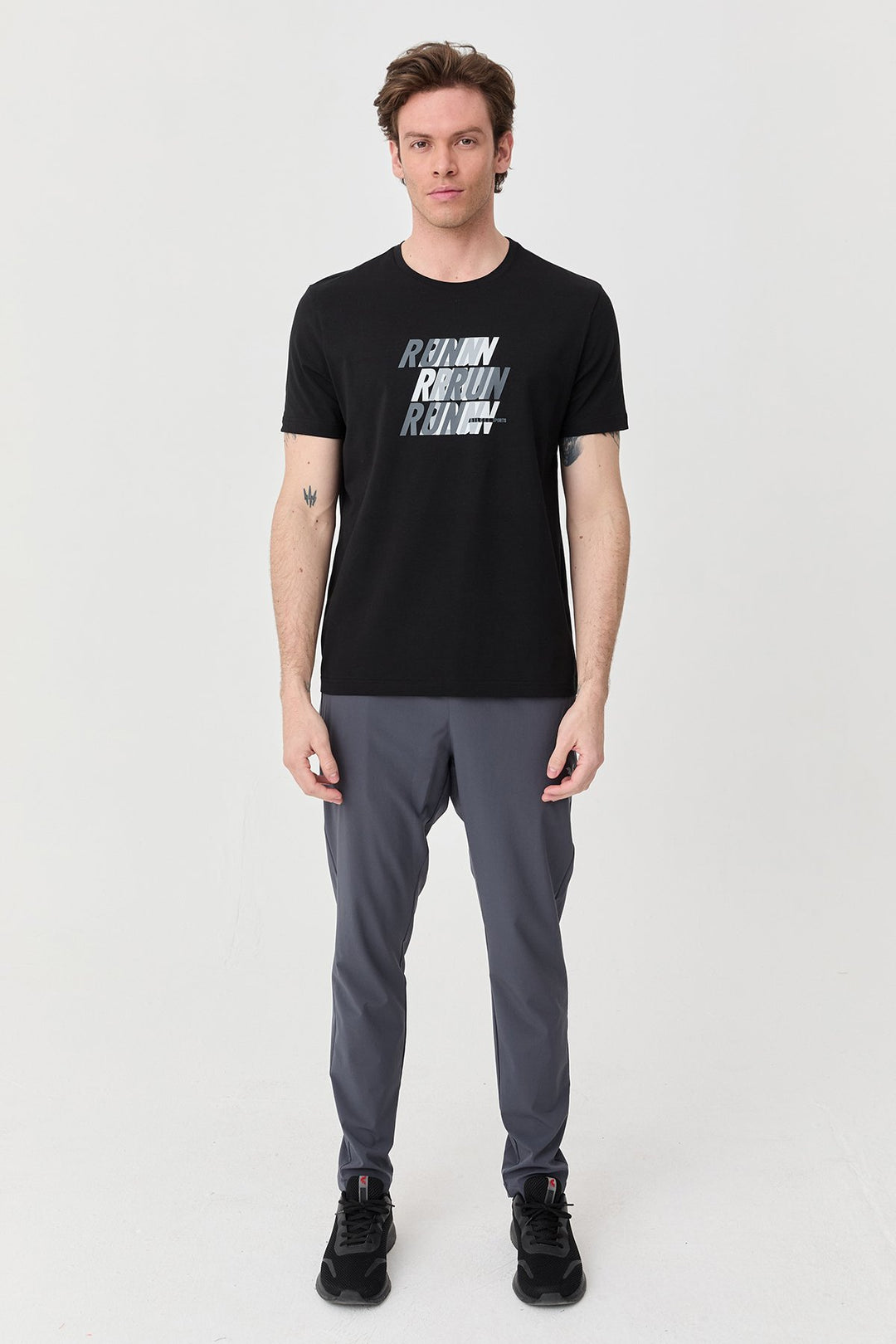 Herren bedrucktes Baumwoll Lycra  T-Shirt