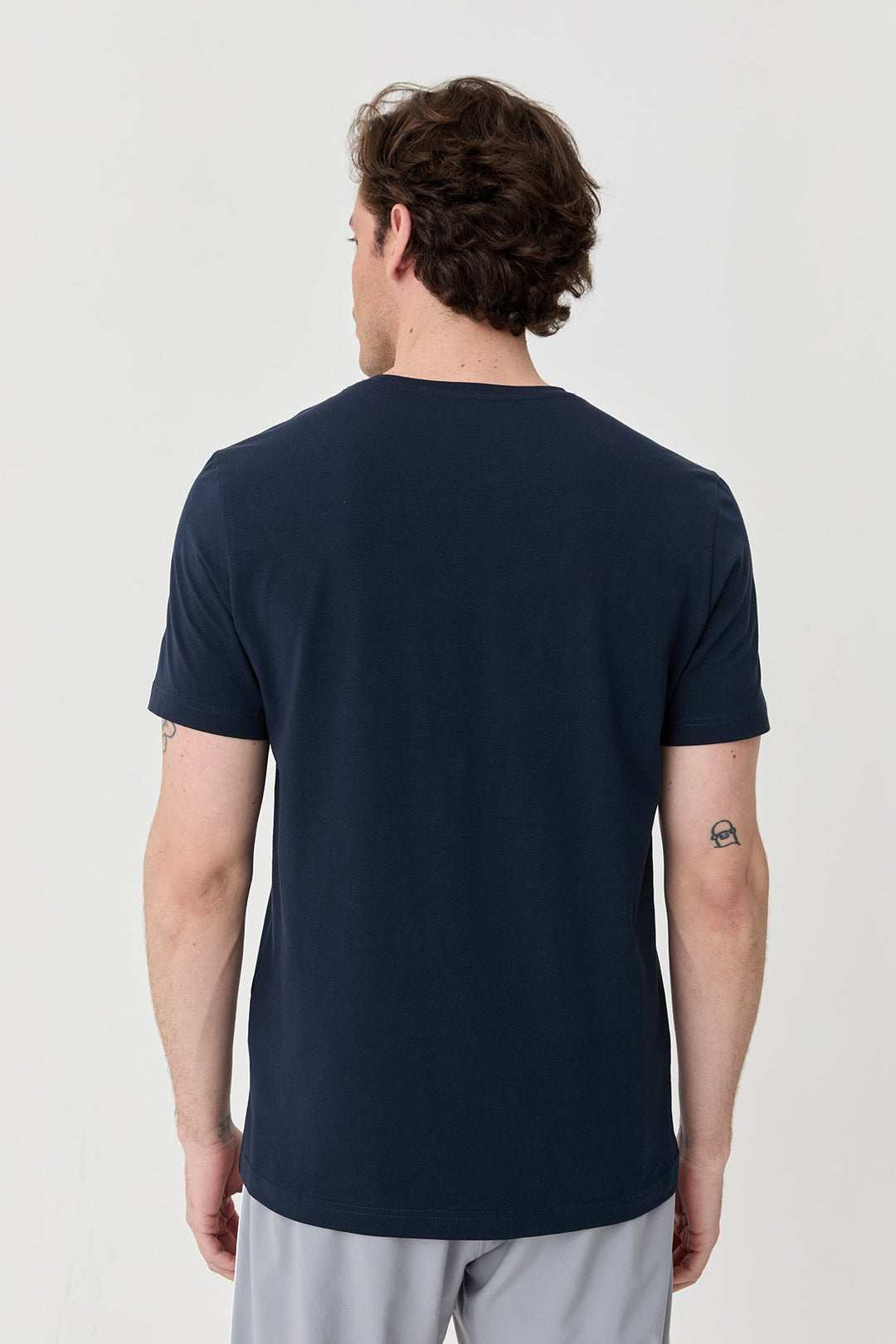 Herren bedrucktes Baumwoll Lycra  T-Shirt