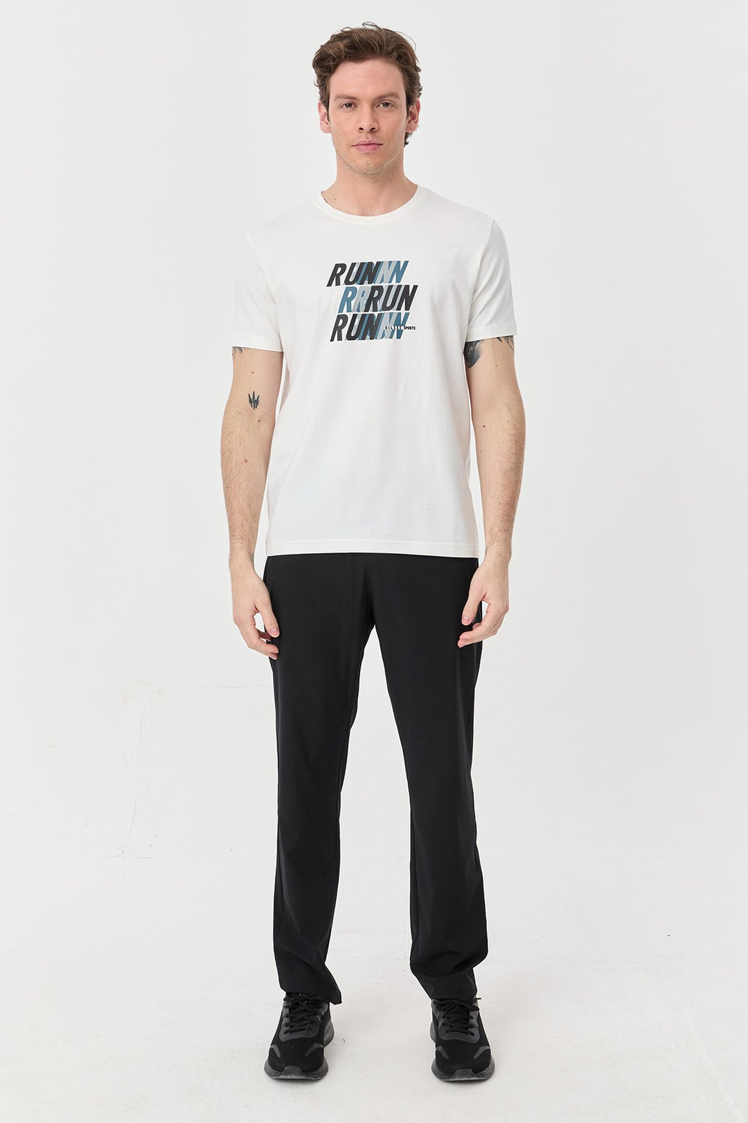 Herren bedrucktes Baumwoll Lycra  T-Shirt