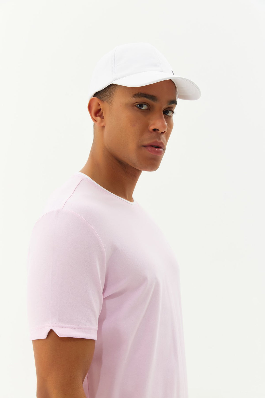 Herren Gestricktes Baumwoll-Rundhals Sport T-Shirt