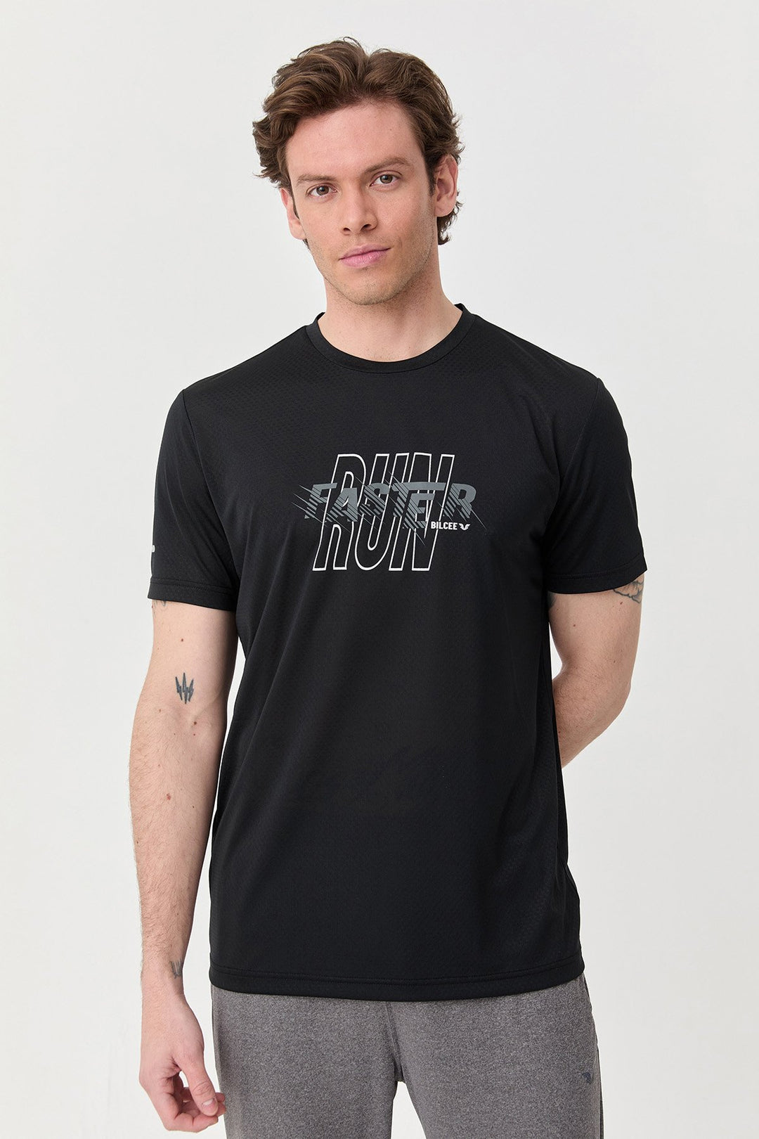 Herren Bedrucktes Trainings-T-Shirt