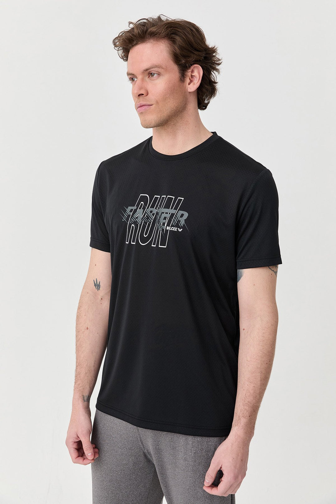 Herren Bedrucktes Trainings-T-Shirt