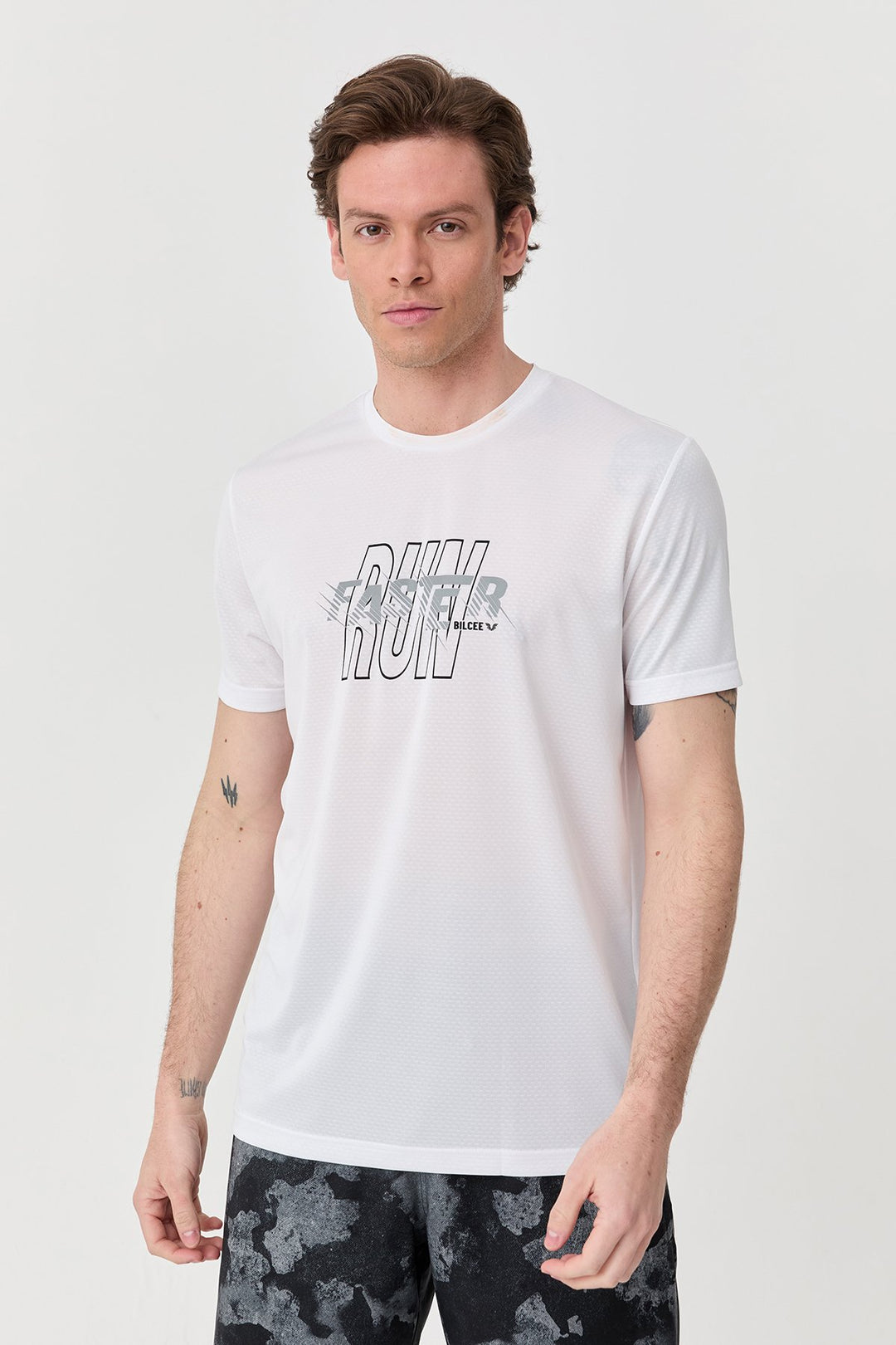 Herren Bedrucktes Trainings-T-Shirt