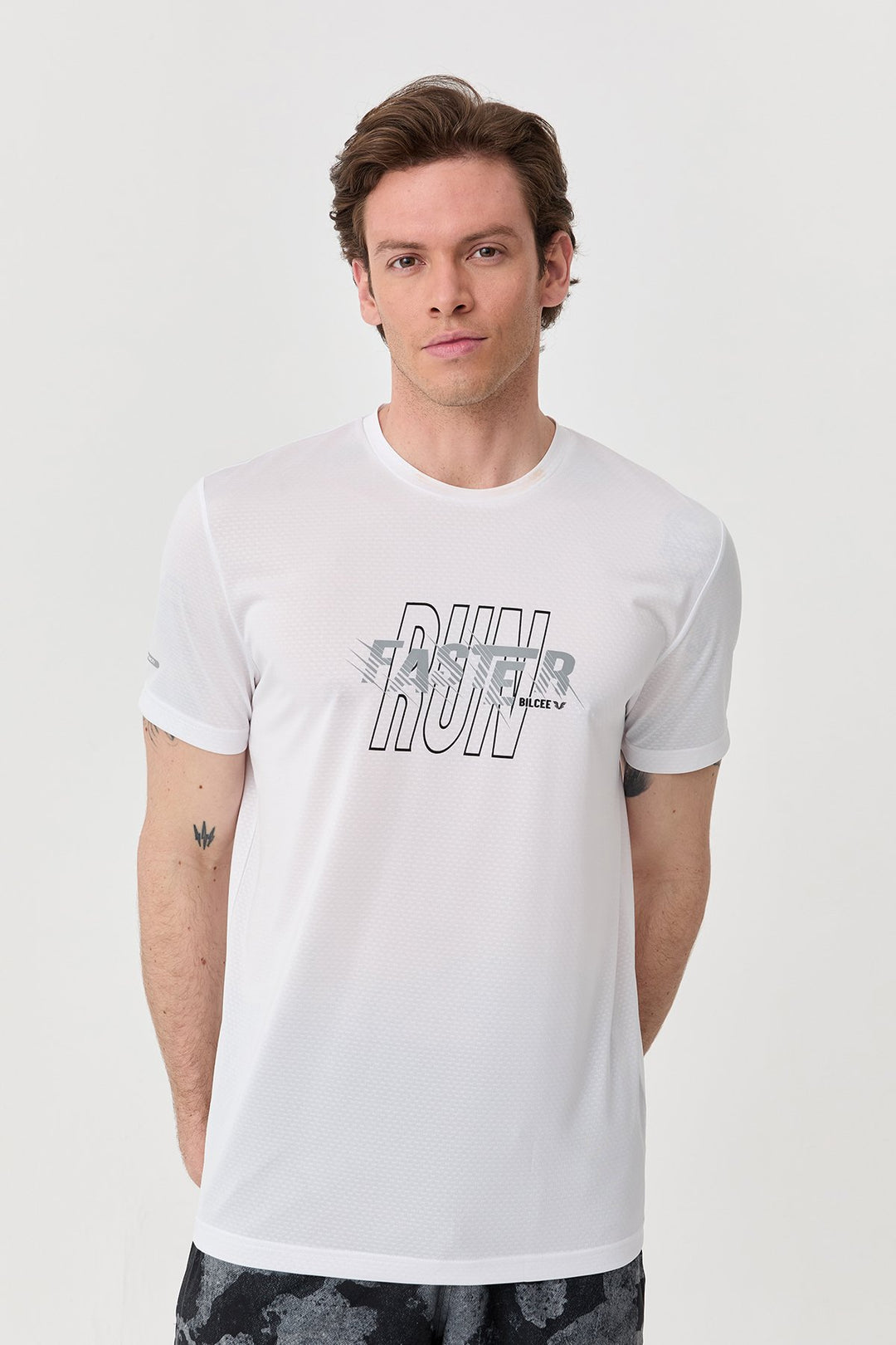 Herren Bedrucktes Trainings-T-Shirt