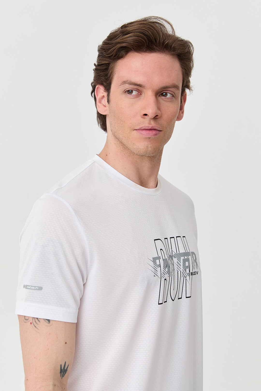 Herren Bedrucktes Trainings-T-Shirt