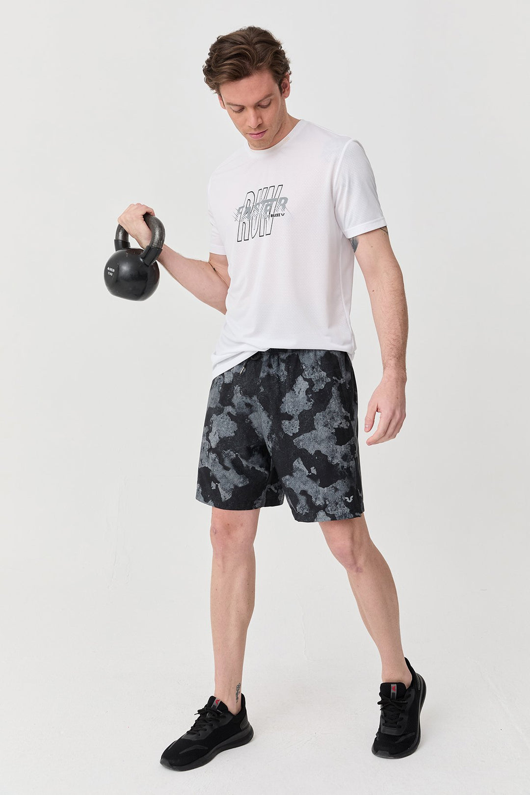 Herren Bedrucktes Trainings-T-Shirt