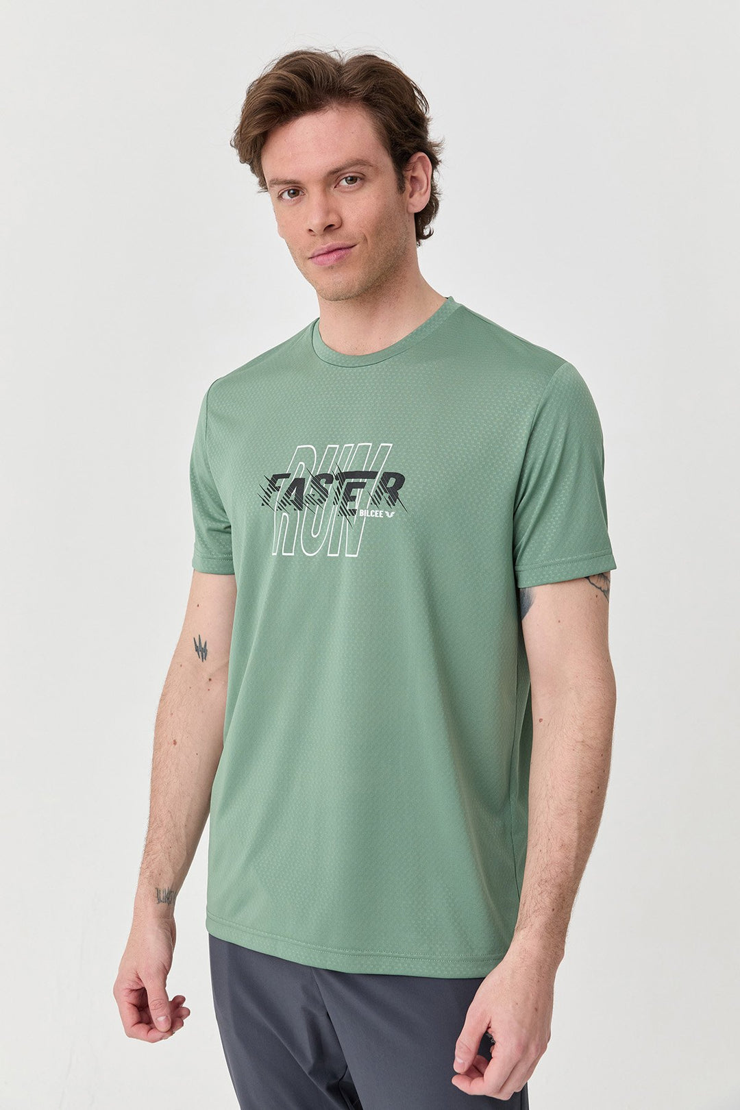 Herren Bedrucktes Trainings-T-Shirt