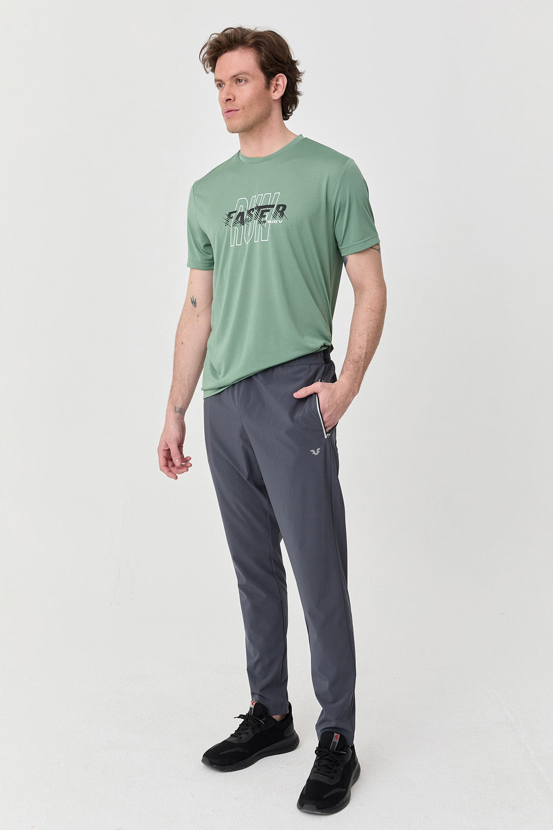 Herren Bedrucktes Trainings-T-Shirt