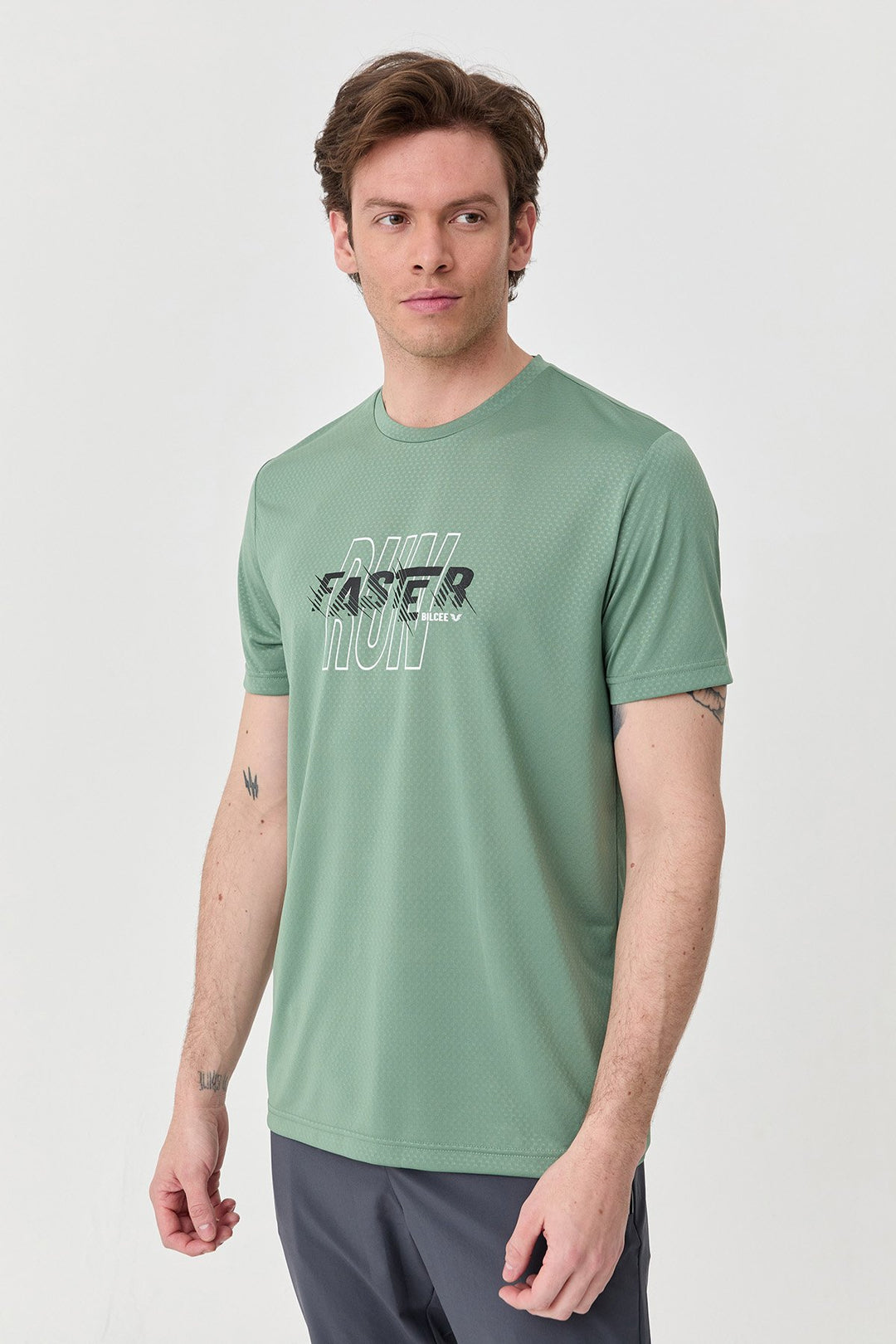 Herren Bedrucktes Trainings-T-Shirt