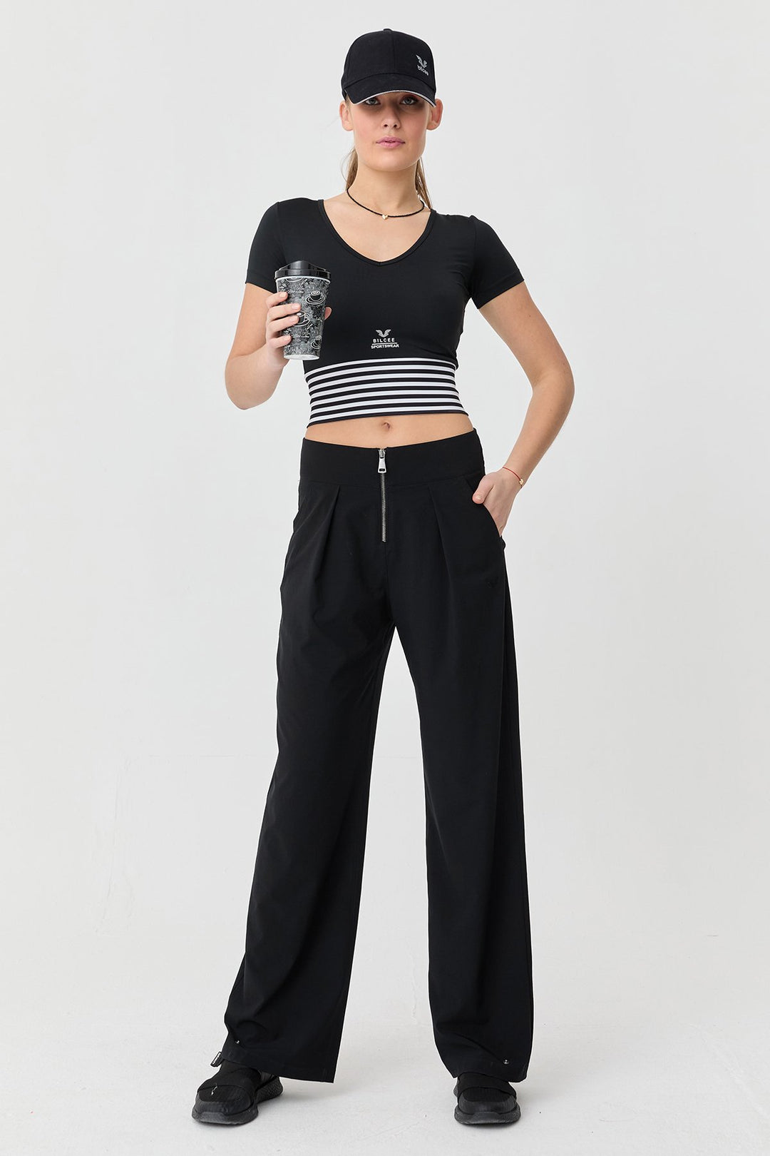 Damen Kurzarm Crop Body
