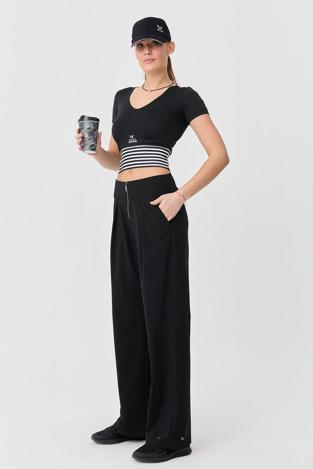 Damen Kurzarm Crop Body