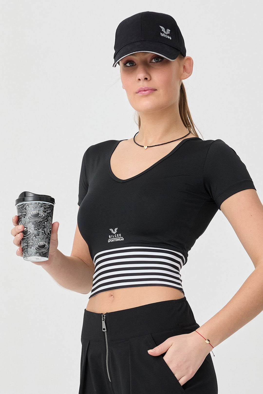 Damen Kurzarm Crop Body
