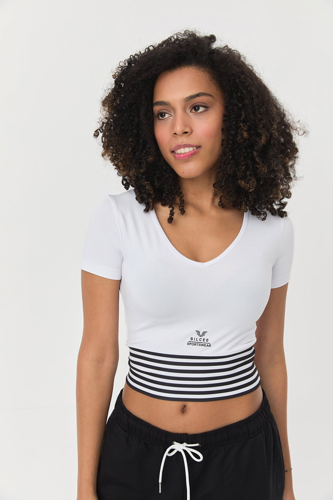 Damen Kurzarm Crop Body
