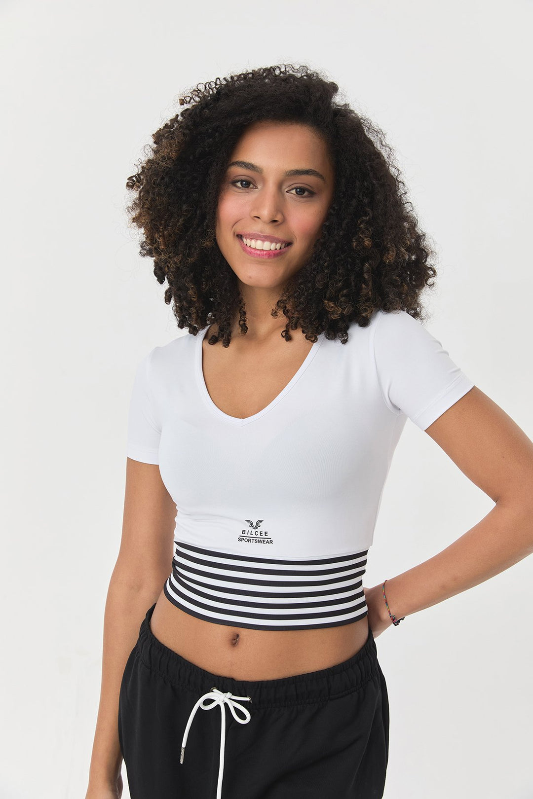 Damen Kurzarm Crop Body