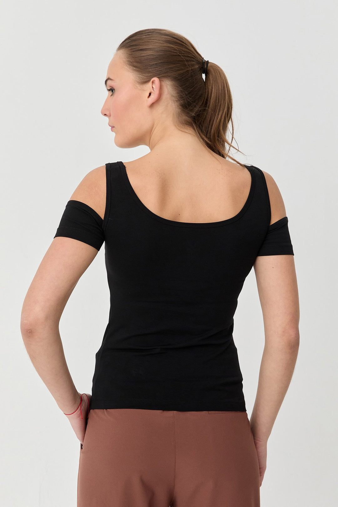 Damen-Sport-T-Shirt aus Baumwoll-Lycra