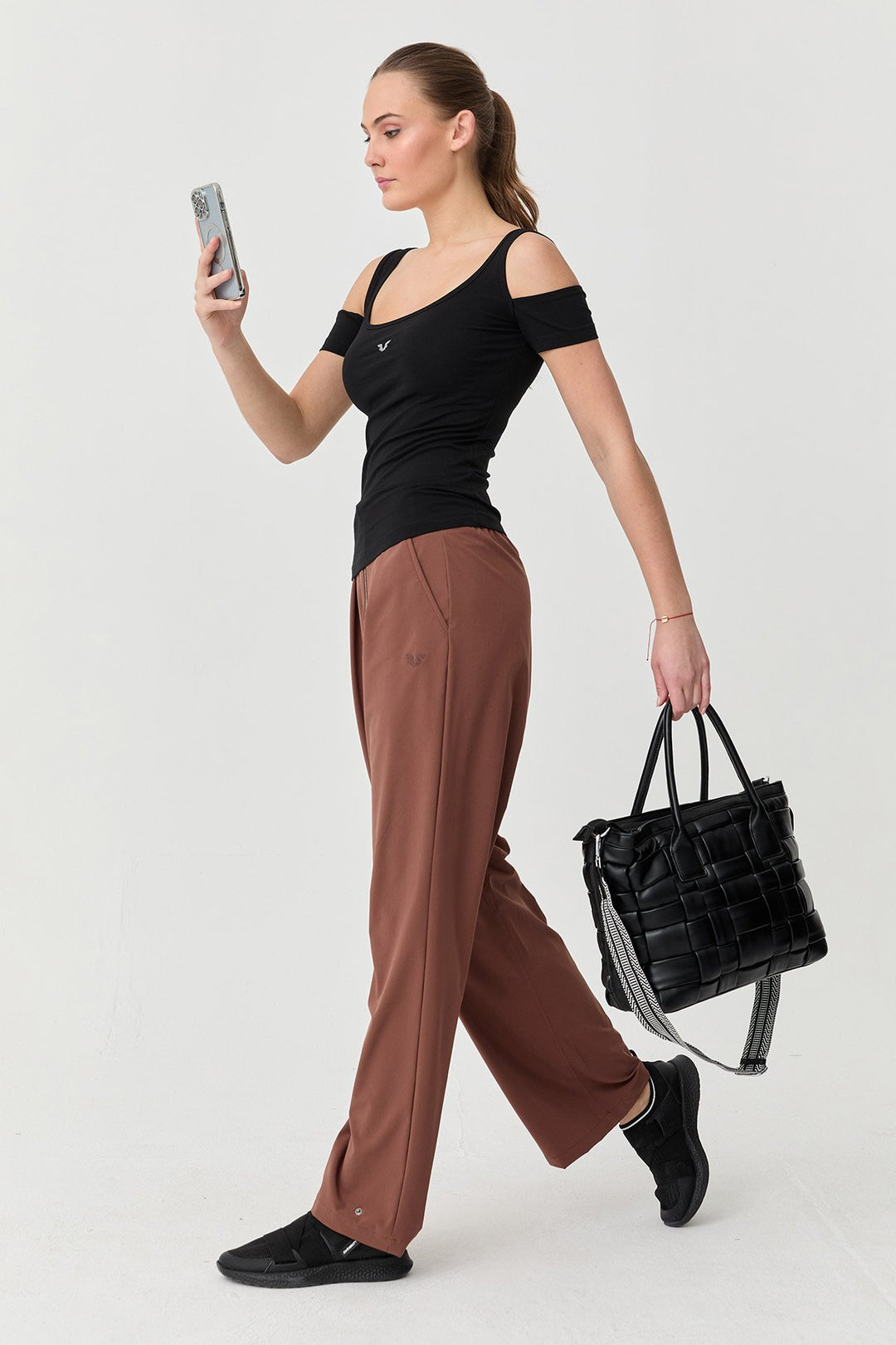 Damen-Sport-T-Shirt aus Baumwoll-Lycra